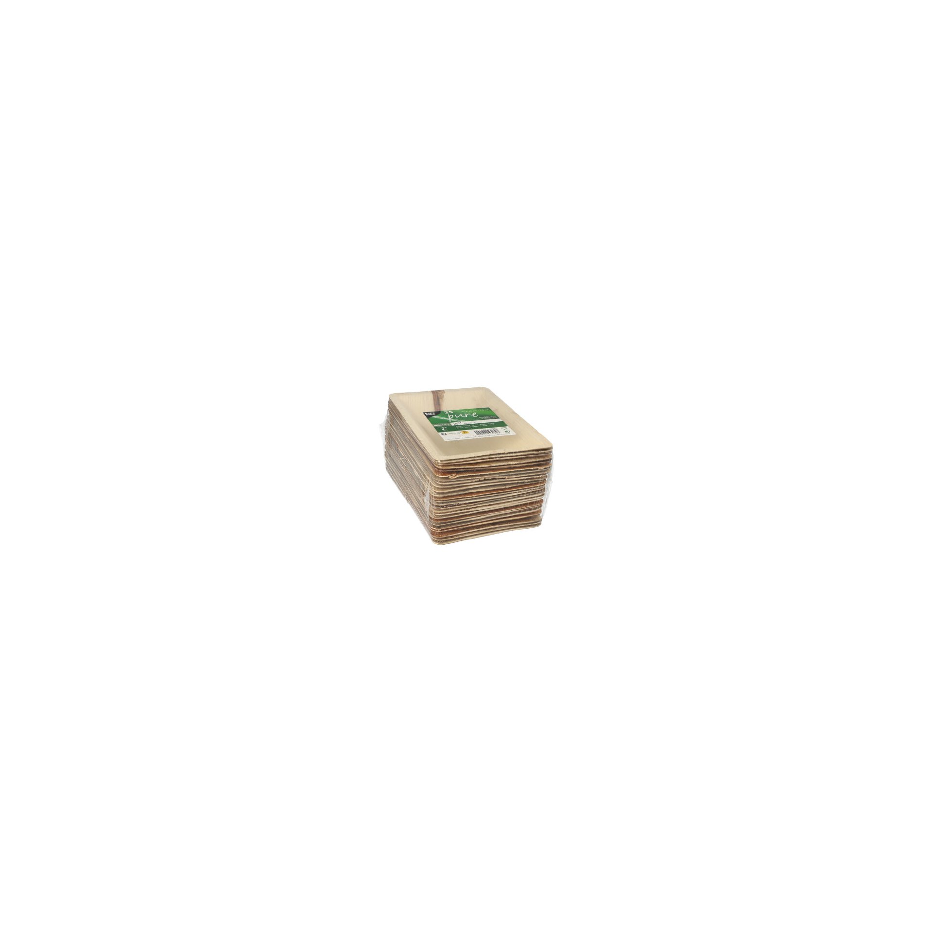 Teller Palmblatt "pure" eckig 3 cm x 17 cm x 12 cm natur Teller Palmblatt "pure" eckig 3 cm x 17 cm x 12 cm natur