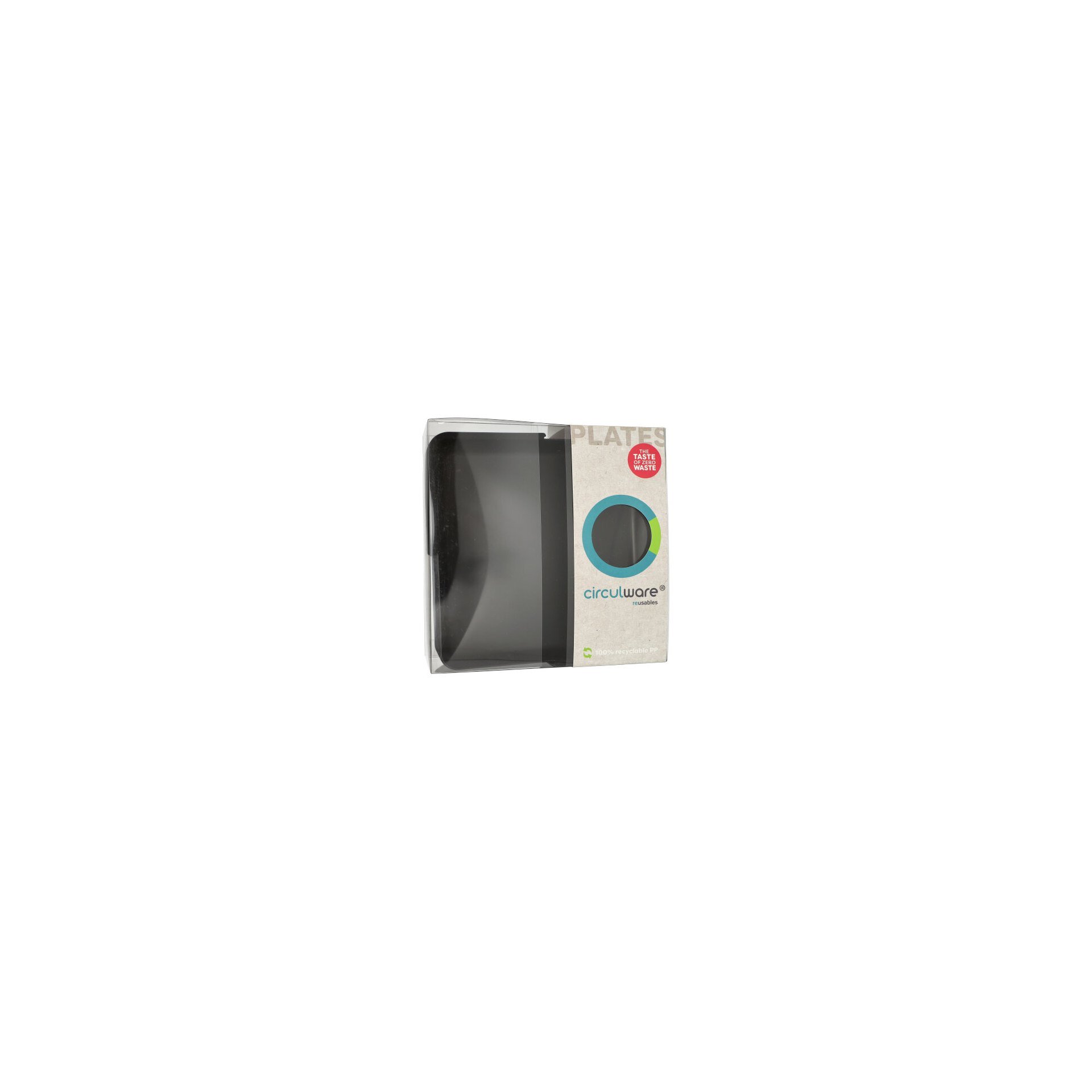 "Circulware" Mehrweg-Schalen Mix & Match eckig 2,9 cm x 23,4 cm x 23,4 cm schwarz