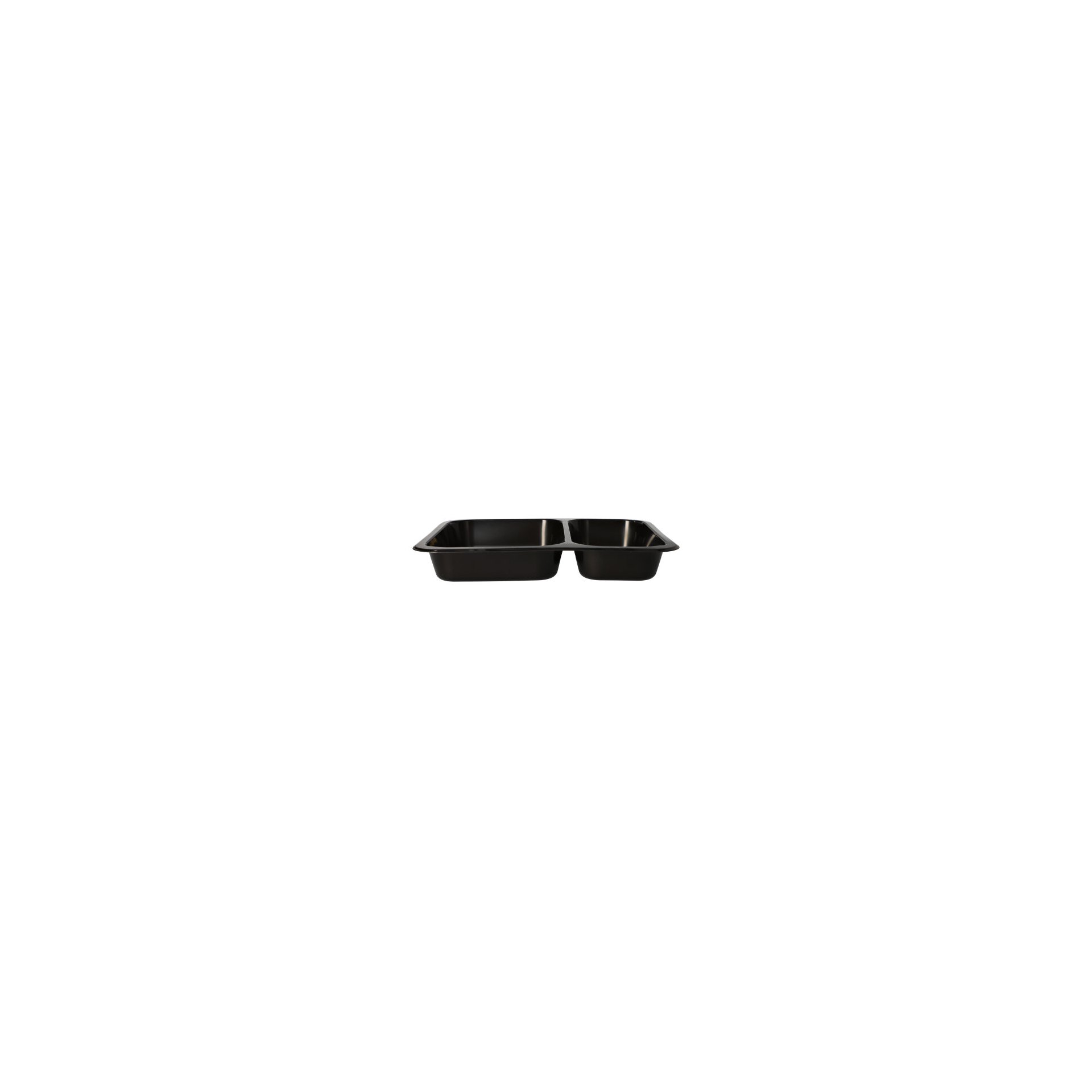 Mikrowellenschalen, PP 2-geteilt 866 ml 3,2 cm x 22,7 cm x 17,8 cm schwarz