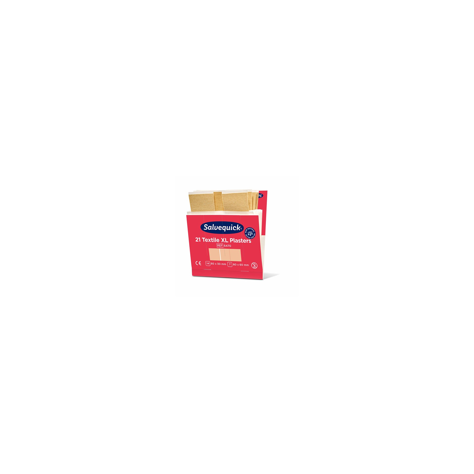 Set "Cederroth" Salvequick Textil Pflaster XL (21 Stück) braun , Refill