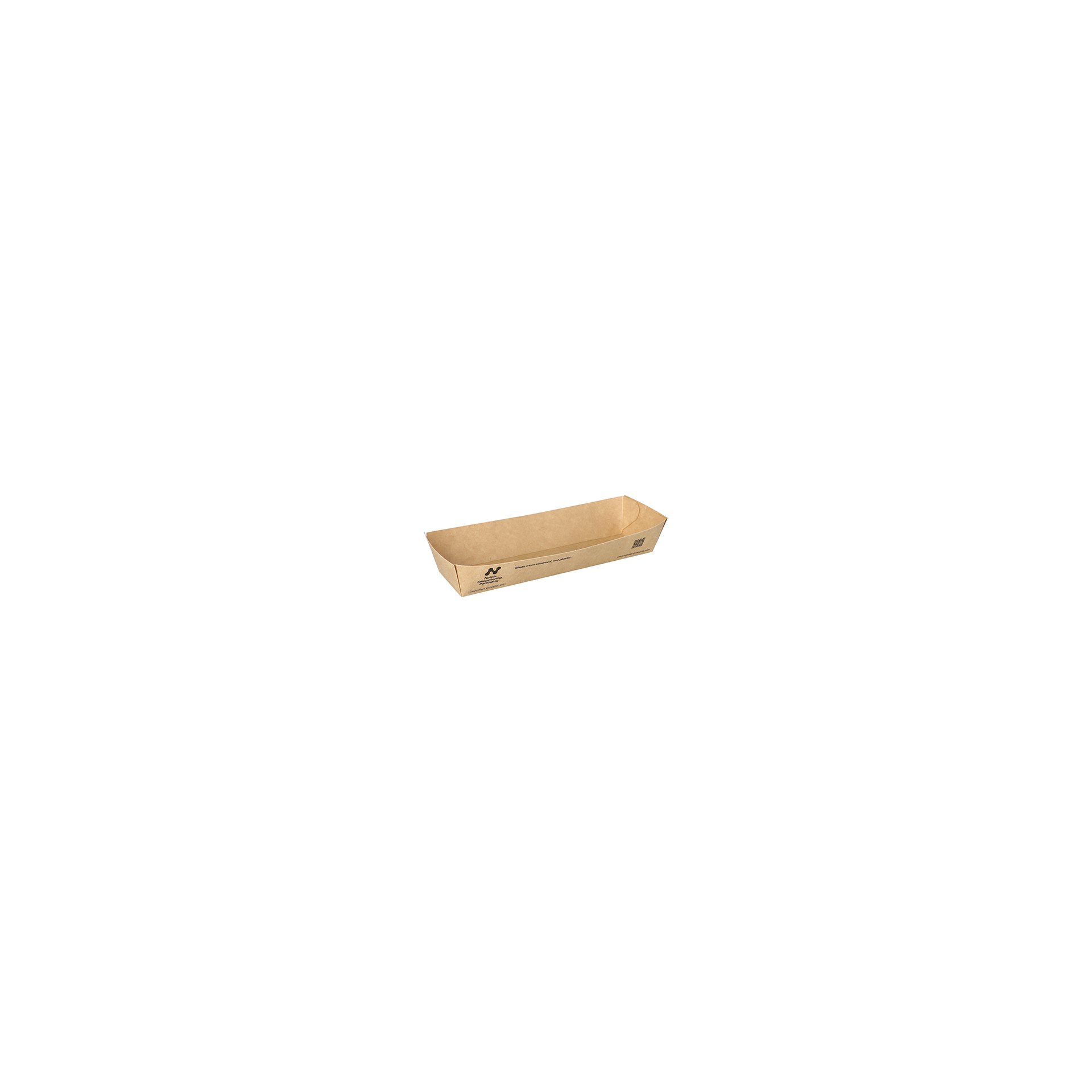 Snacktrays, Pappe "NOTPLA" 3,5 cm x 5 cm x 18,5 cm braun