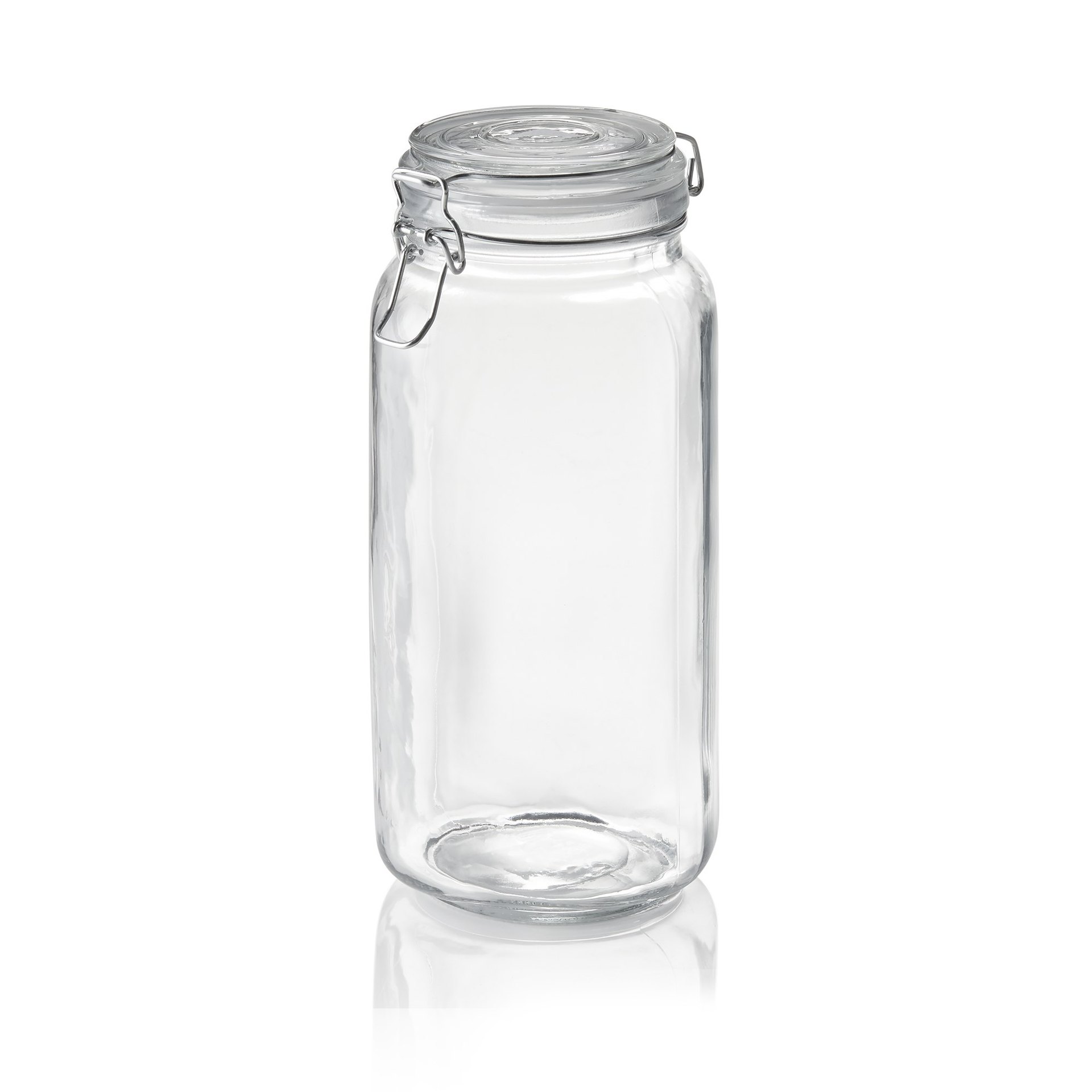 Vorratsglas, 2 ltr., Ø 9 cm, Höhe 26 cm, Glas, Edelstahl, Silikon Vorratsglas, 2 ltr., Ø 9 cm, Höhe 26 cm, Glas, Edelstahl, Silikon