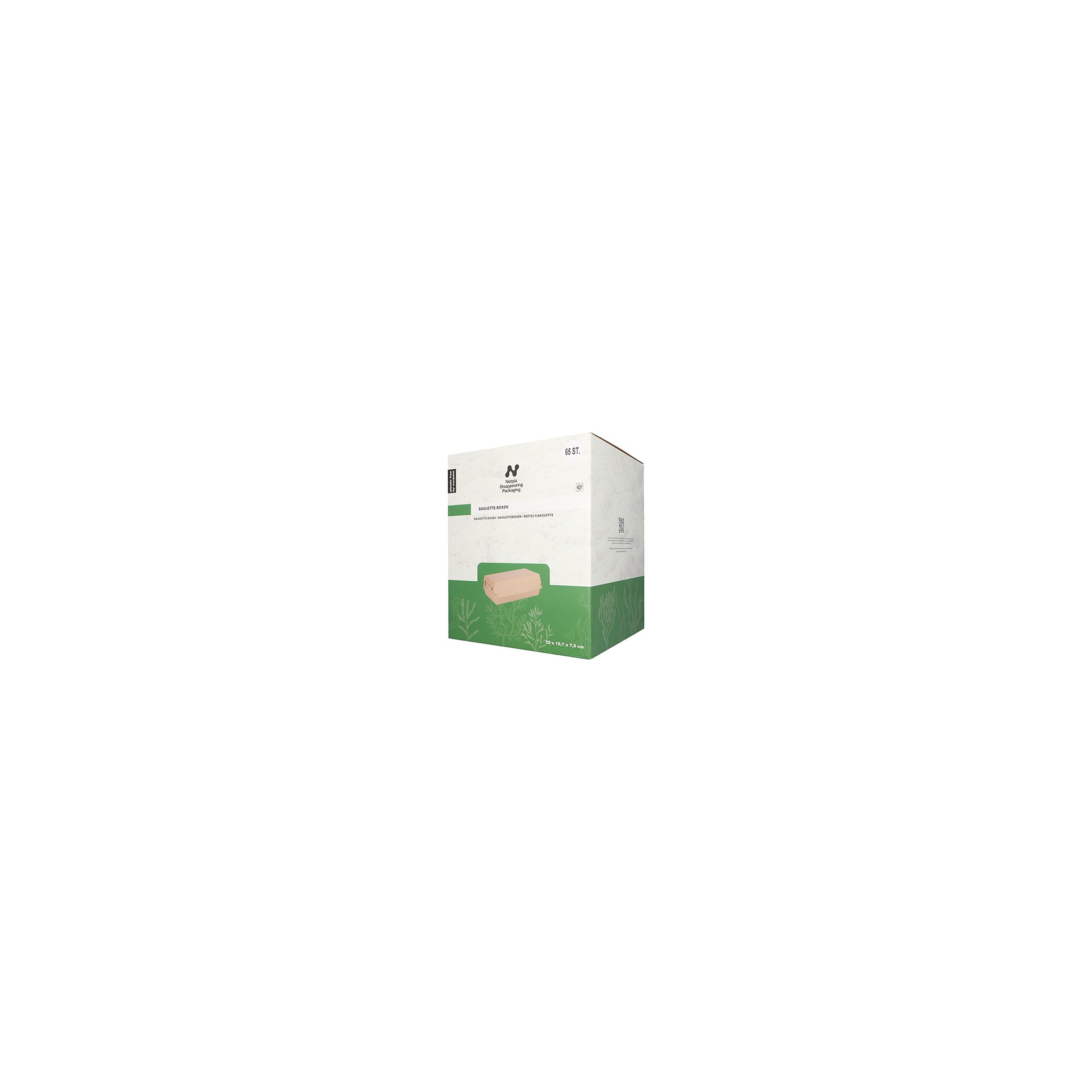 Baguetteboxen, Pappe "NOTPLA" 7,5 cm x 10,7 cm x 22 cm braun Baguetteboxen, Pappe "NOTPLA" 7,5 cm x 10,7 cm x 22 cm braun