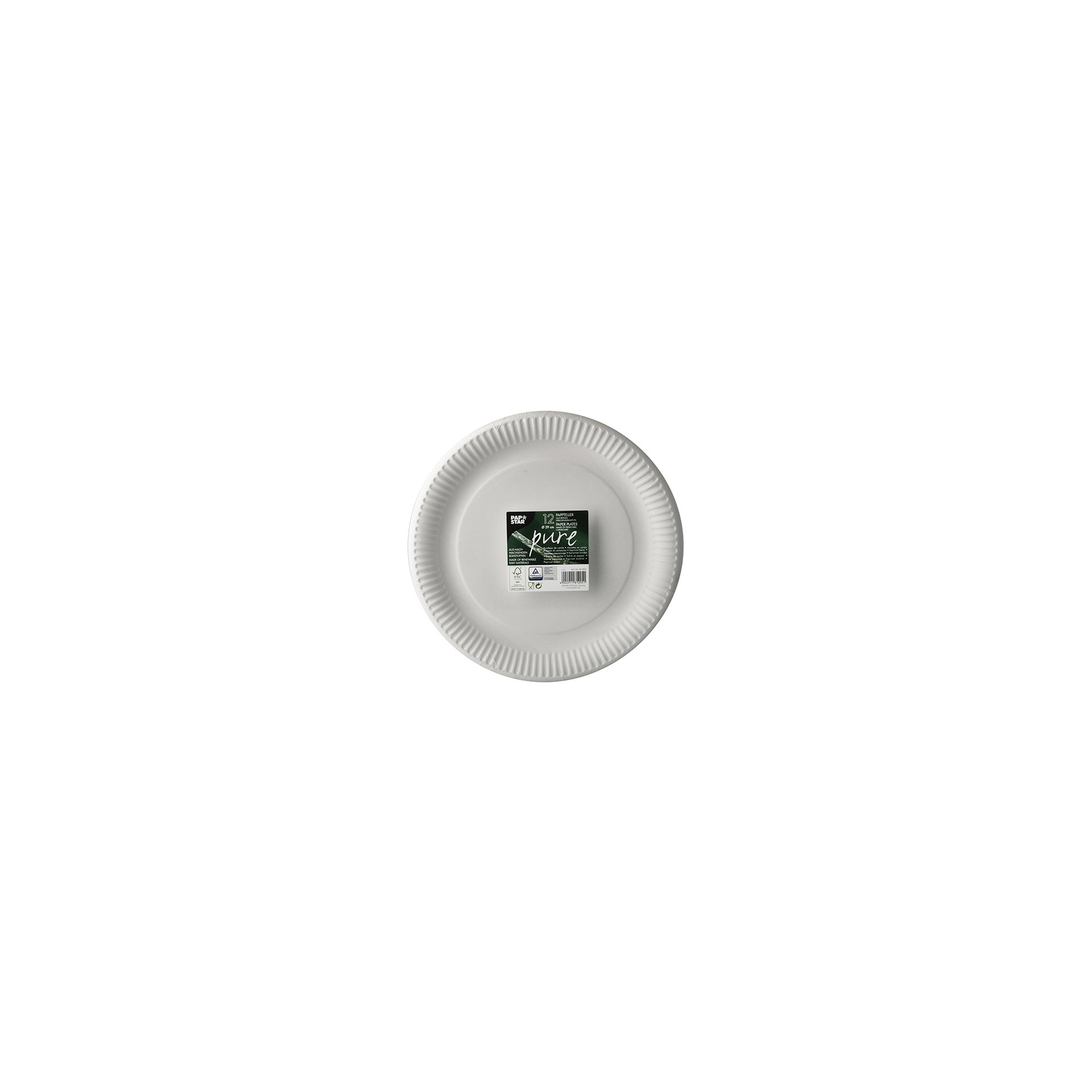 Teller, Pappe "pure" rund Ø 29 cm weiss Teller, Pappe "pure" rund Ø 29 cm weiss