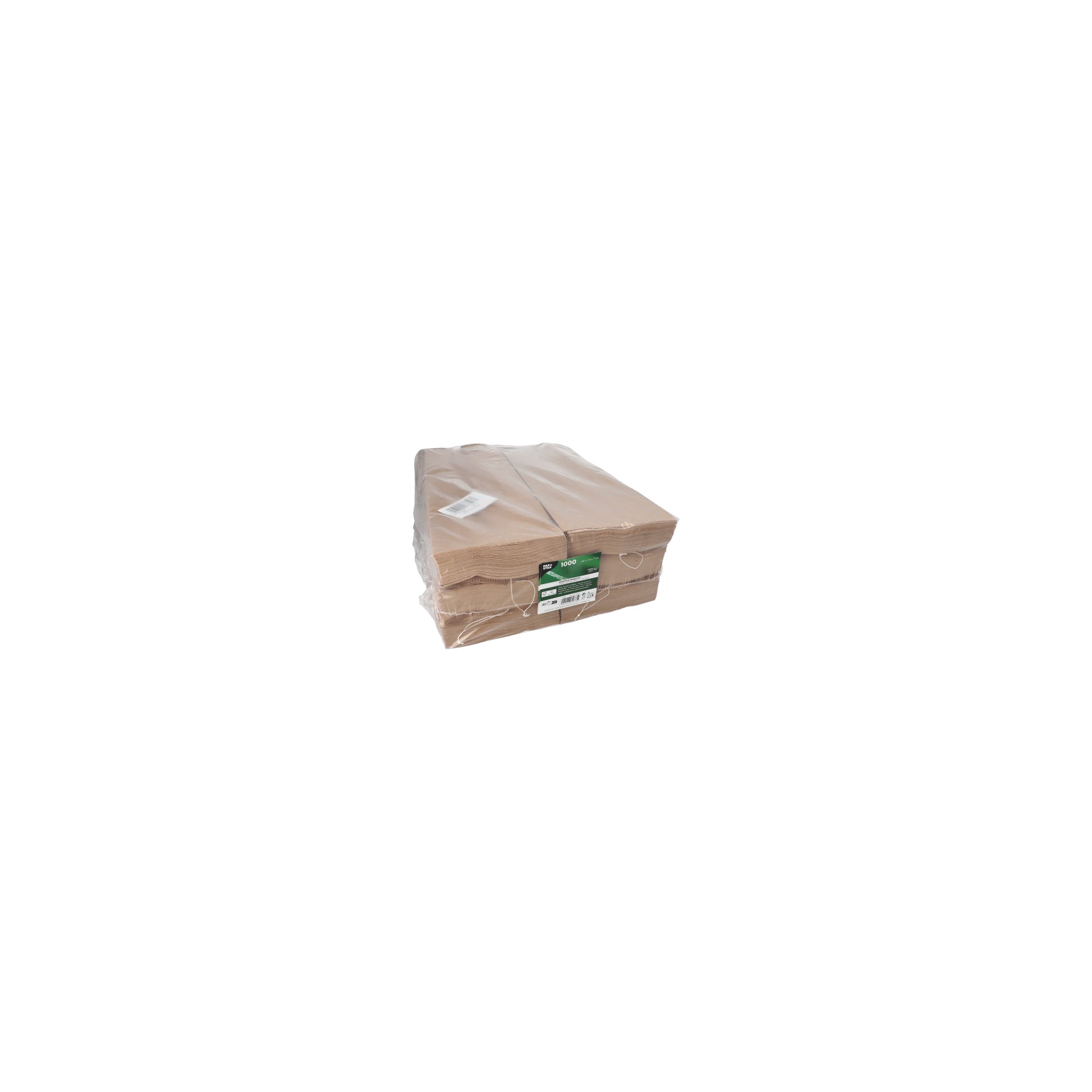 Papierfaltenbeutel gefädelt Kraftpapier 42 cm x 15 cm x 7 cm braun Füllinhalt 3 kg