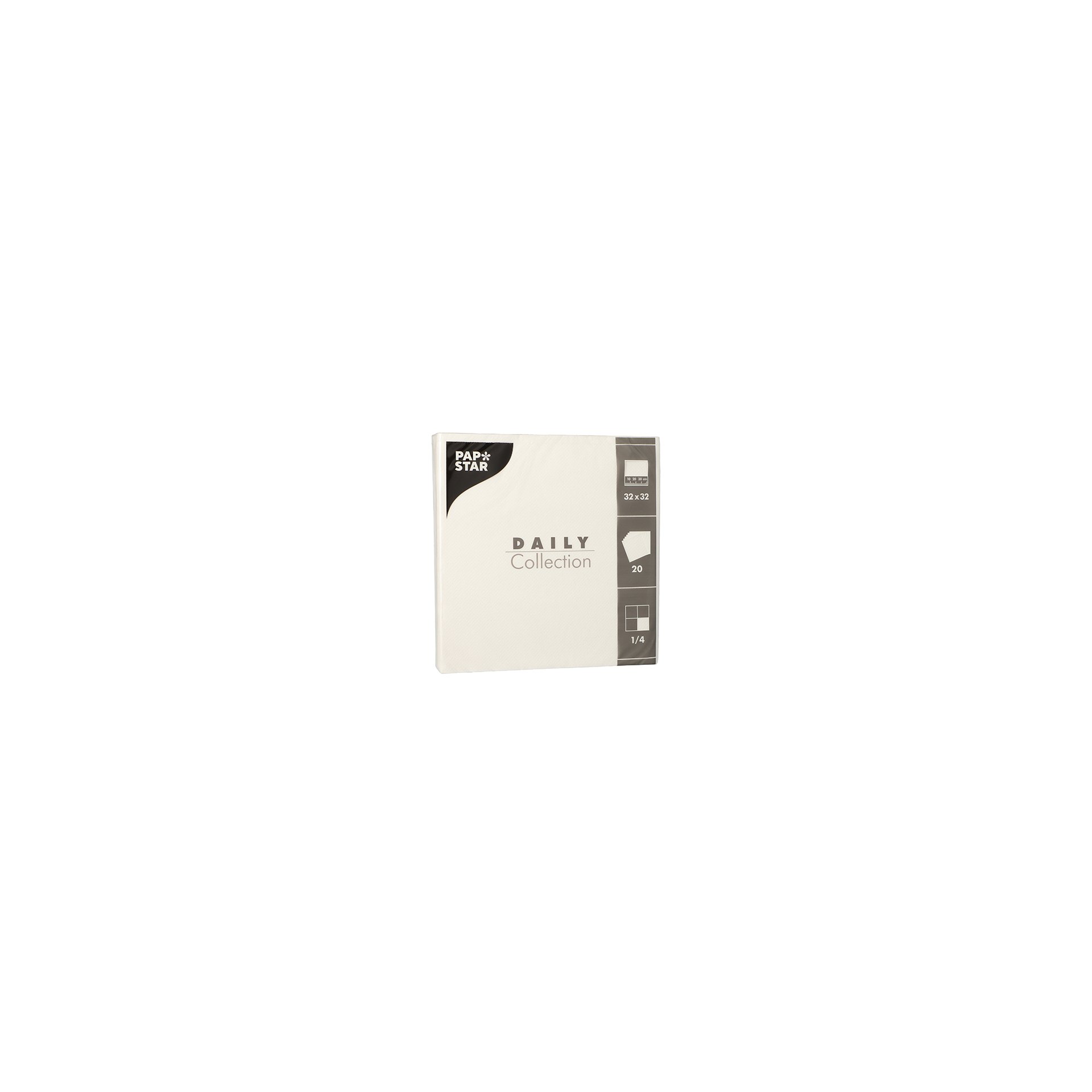 Servietten "DAILY Collection" 1/4-Falz 32 cm x 32 cm weiss