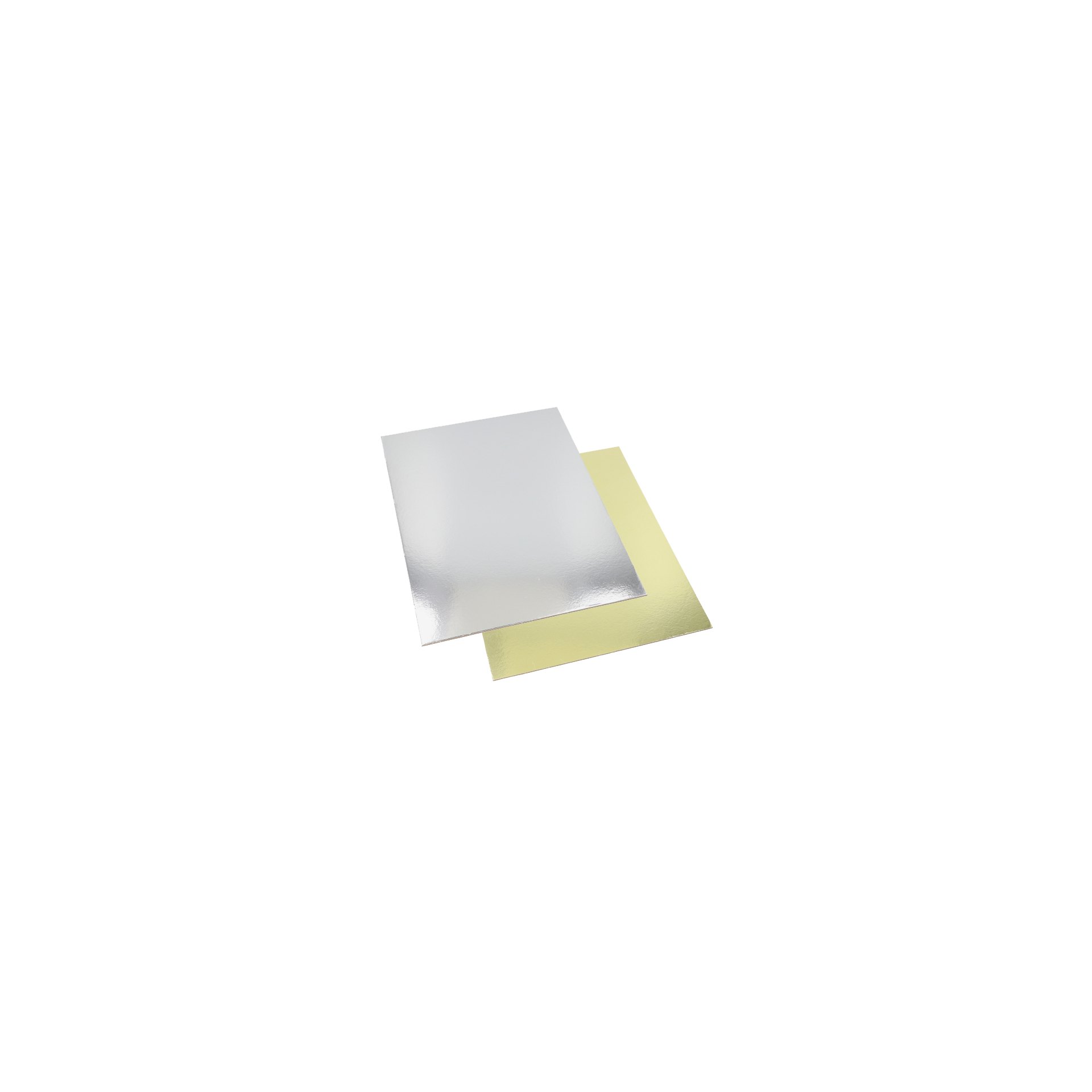Tortenplatten eckig 0,3 cm x 30 cm x 40 cm gold/silber Tortenplatten eckig 0,3 cm x 30 cm x 40 cm gold/silber
