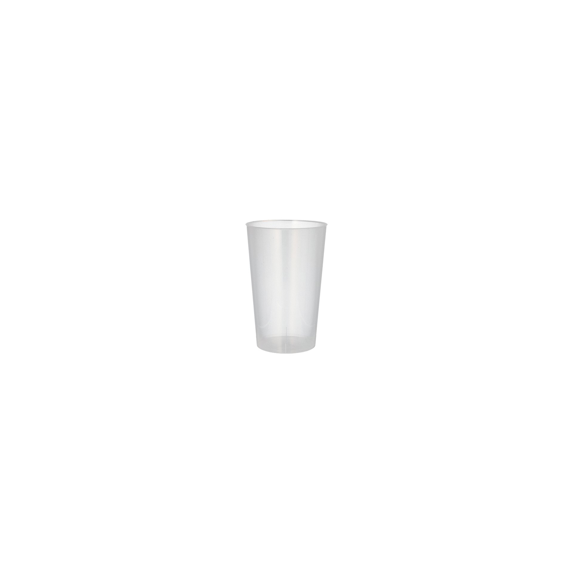 Mehrweg-Trinkbecher PP 0,5 l Ø 9,1 cm · 14 cm transluzent Mehrweg-Trinkbecher PP 0,5 l Ø 9,1 cm · 14 cm transluzent