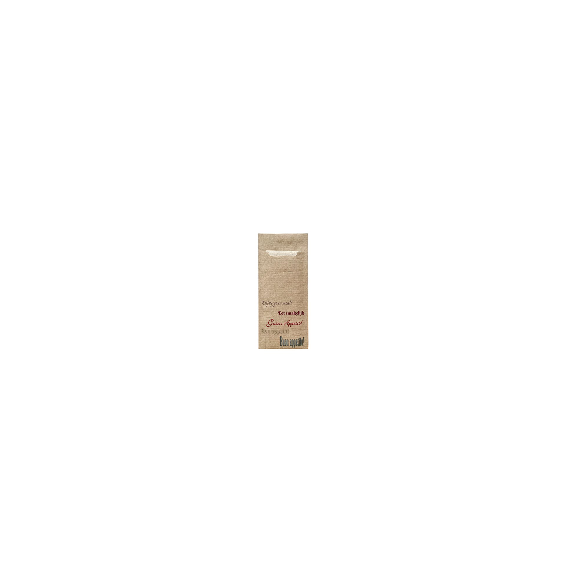 Bestecktaschen 20 cm x 8,5 cm braun 100% kompostierbar