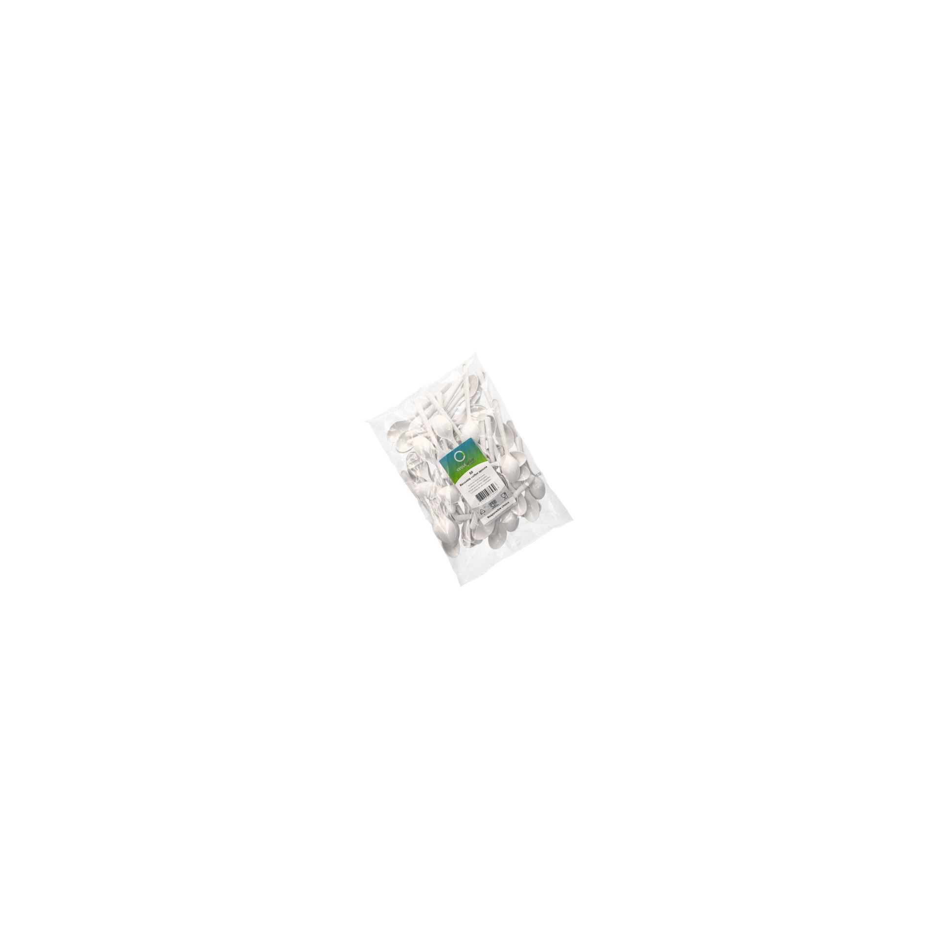"Circulware" Mehrweg-Kaffeelöffel PP-MF 13 cm weiss extra stabil "Circulware" Mehrweg-Kaffeelöffel PP-MF 13 cm weiss extra stabil