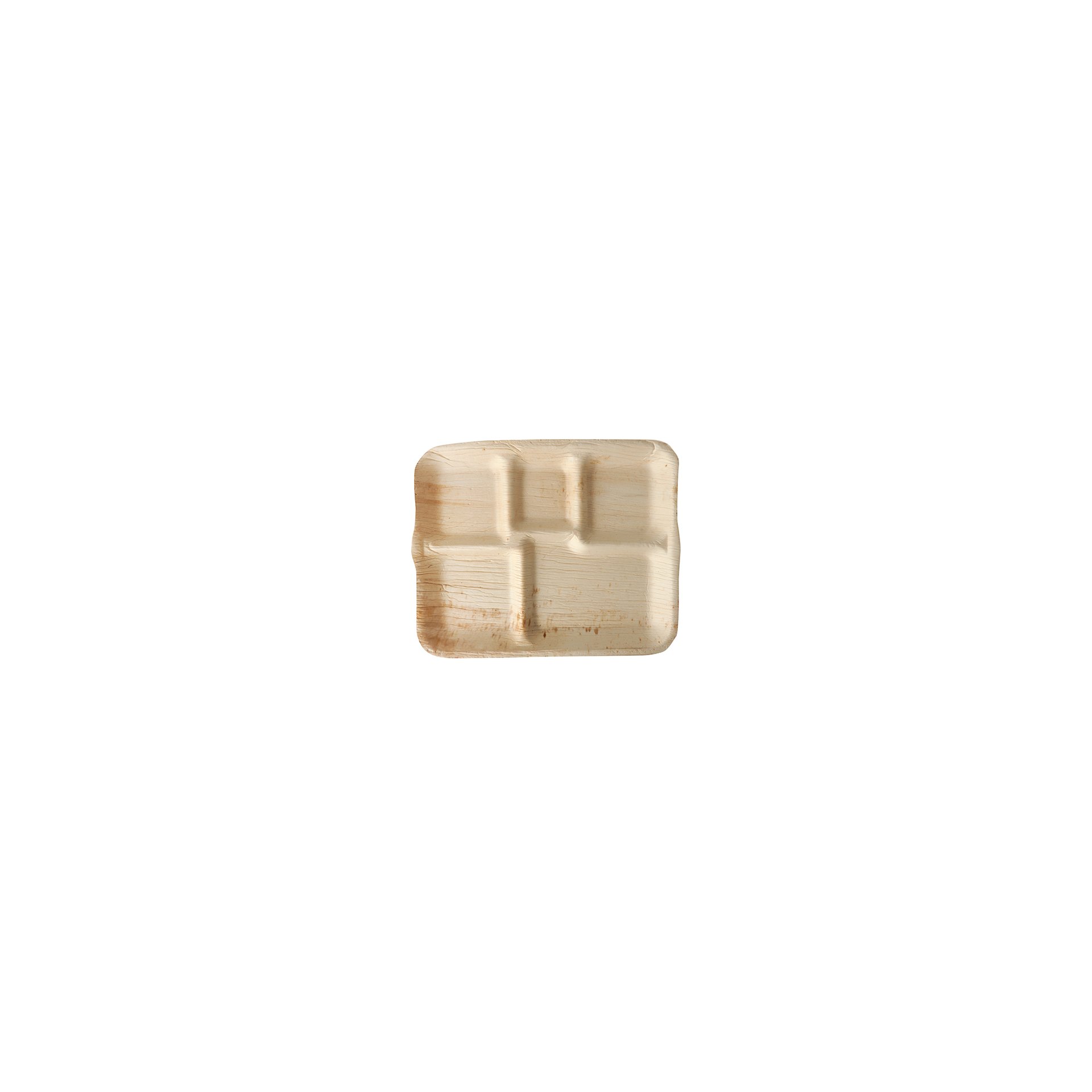 Teller, Palmblatt "pure" 5-geteilt 27 cm x 21,5 cm x 2 cm Teller, Palmblatt "pure" 5-geteilt 27 cm x 21,5 cm x 2 cm