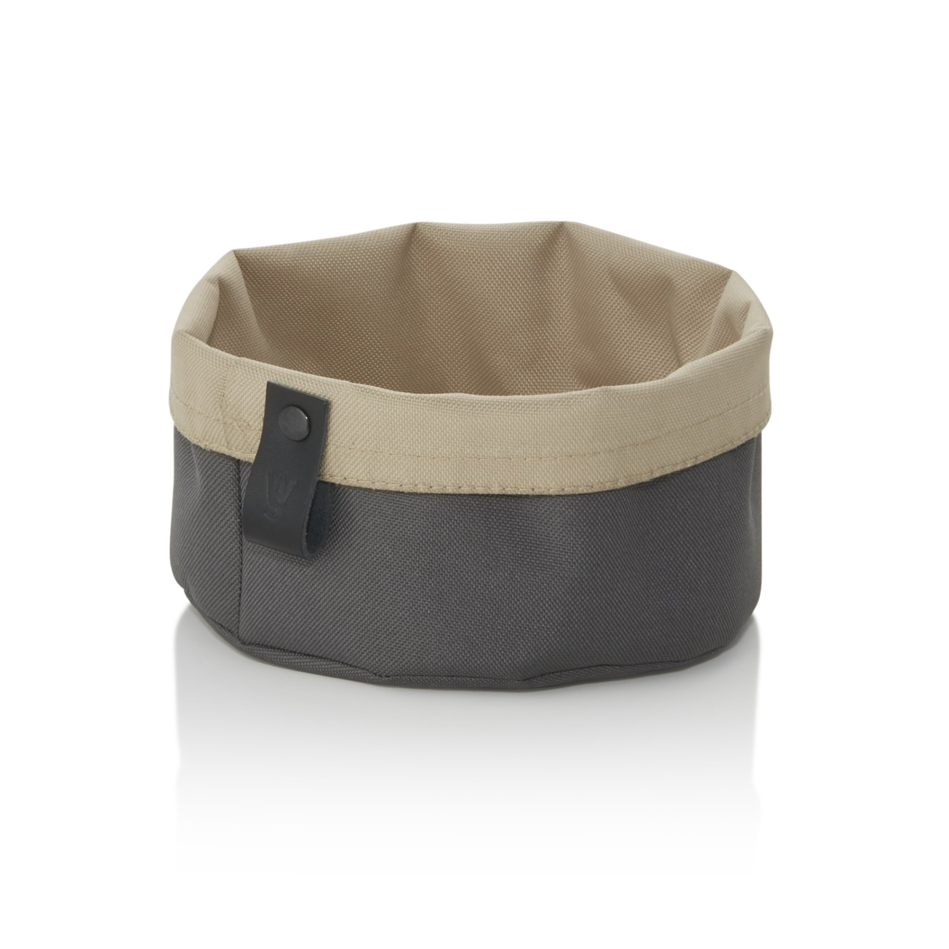 Brottasche FLIP TETRON, Ø 17 cm, Höhe 11 cm, light grey/light khaki, Tetron