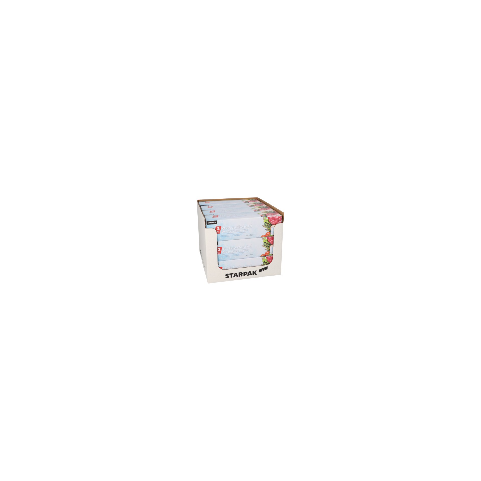 Gefrierbeutel, LLDPE 2 l 30 cm x 20 cm transparent in Faltschachtel