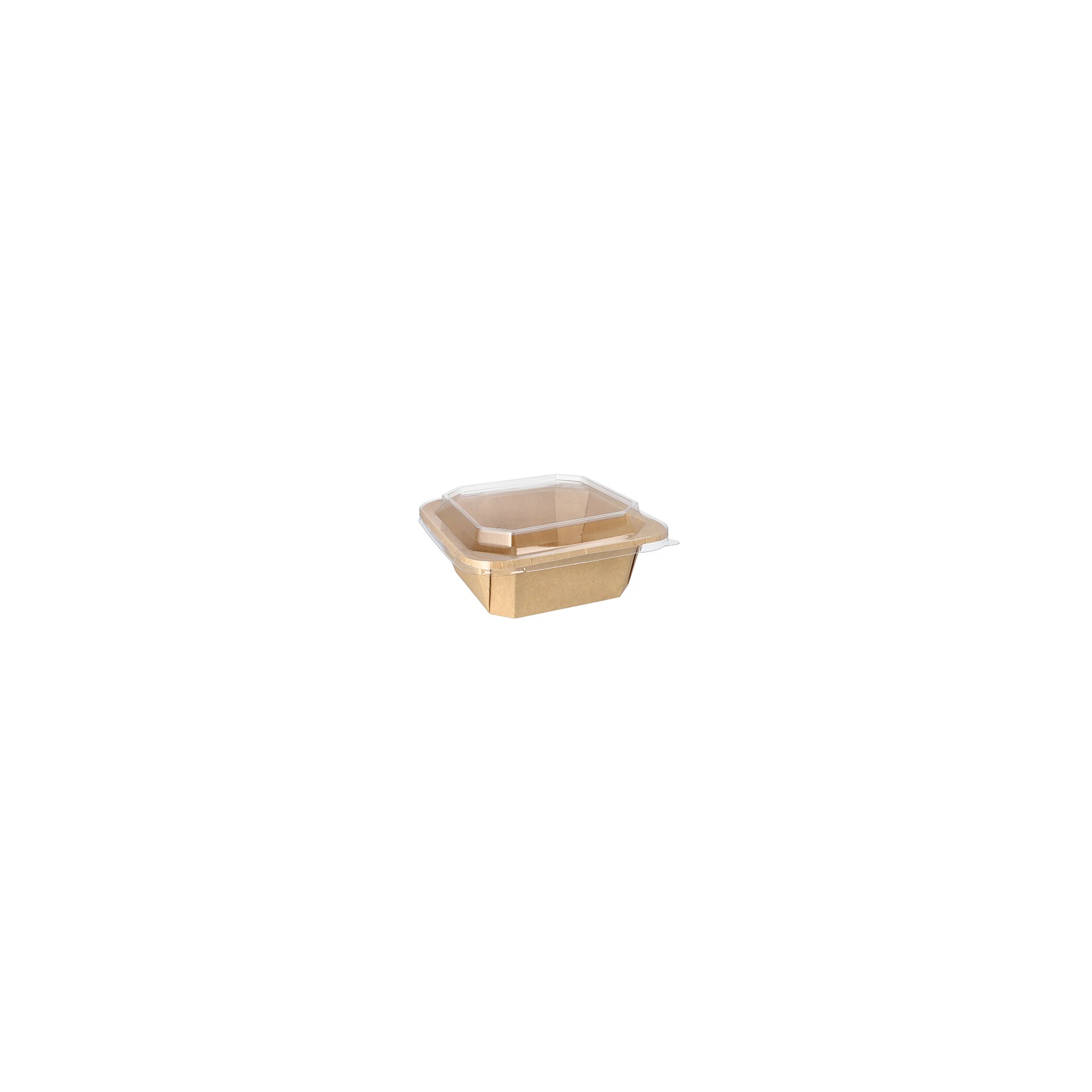 Lunchboxen, Pappe eckig 1200 ml 6 cm x 18 cm x 18 cm braun