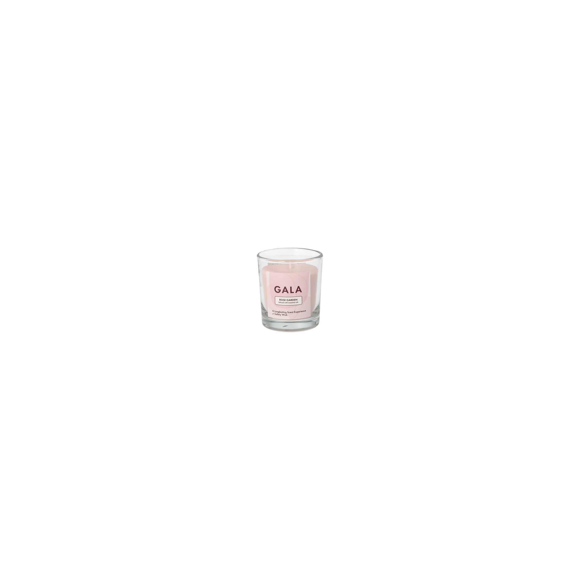 "GALA" Duftkerze im Glas Ø 70 mm · 77 mm rose - Rose Garden "Mini Nutella"