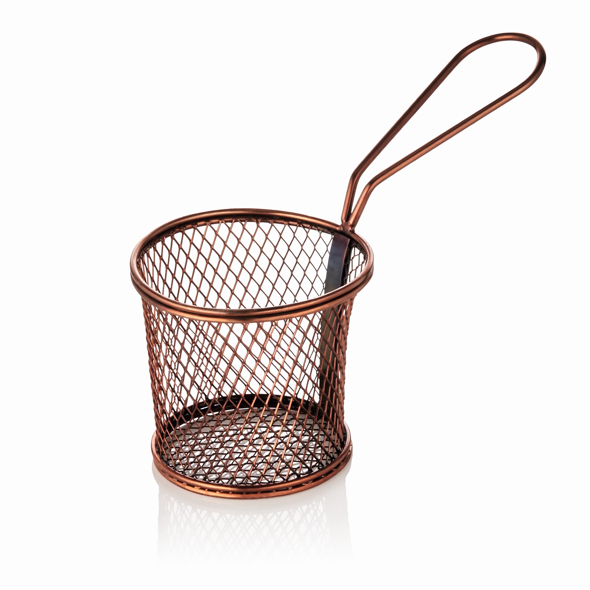 Servier- und Frittierkorb, Ø 9,5 cm, Höhe 8,5 cm, kupferfarben