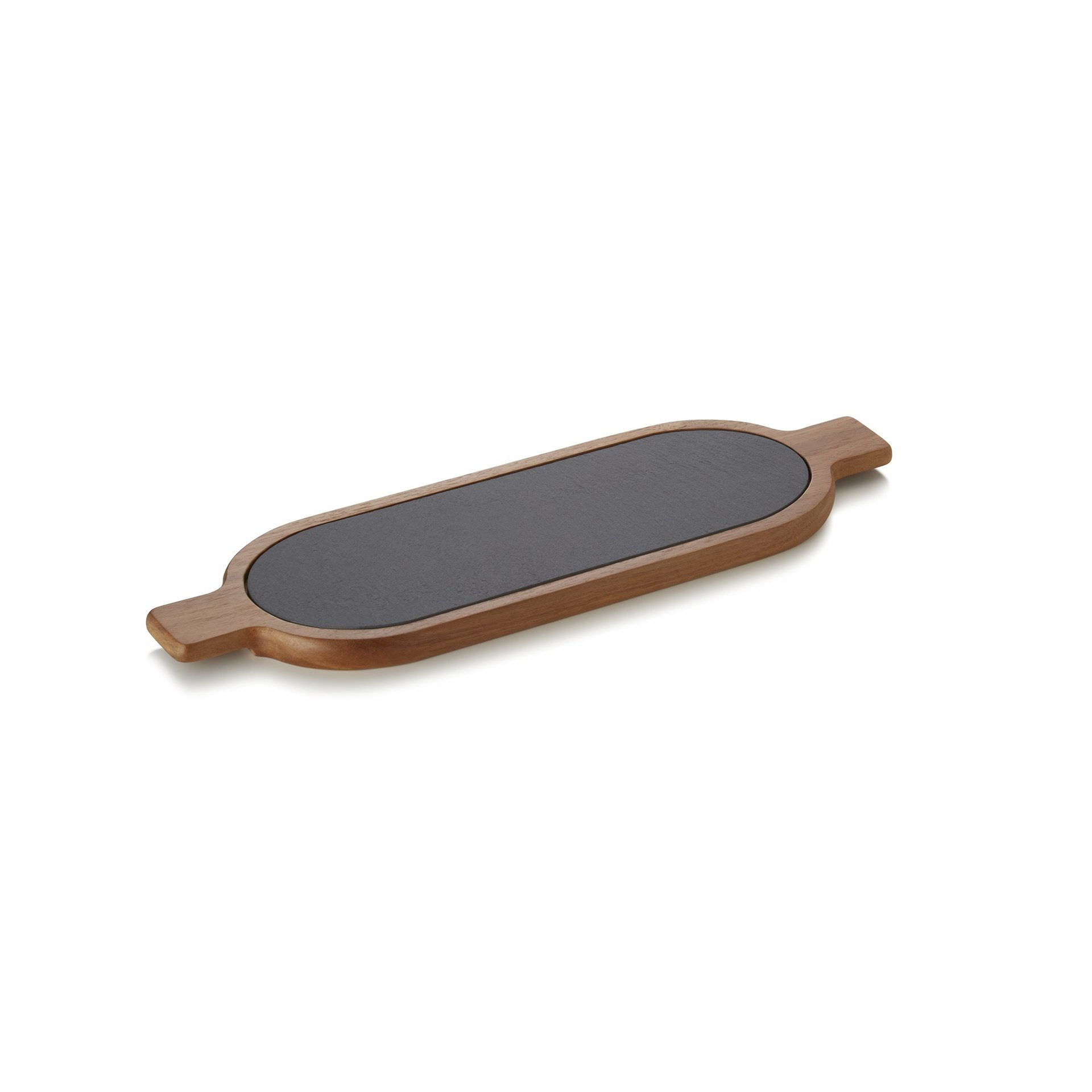 Servierbrett SLATE & SERVE, 40 x 12 x 1,5 cm, Akazienholz, Naturschiefer Servierbrett SLATE & SERVE, 40 x 12 x 1,5 cm, Akazienholz, Naturschiefer