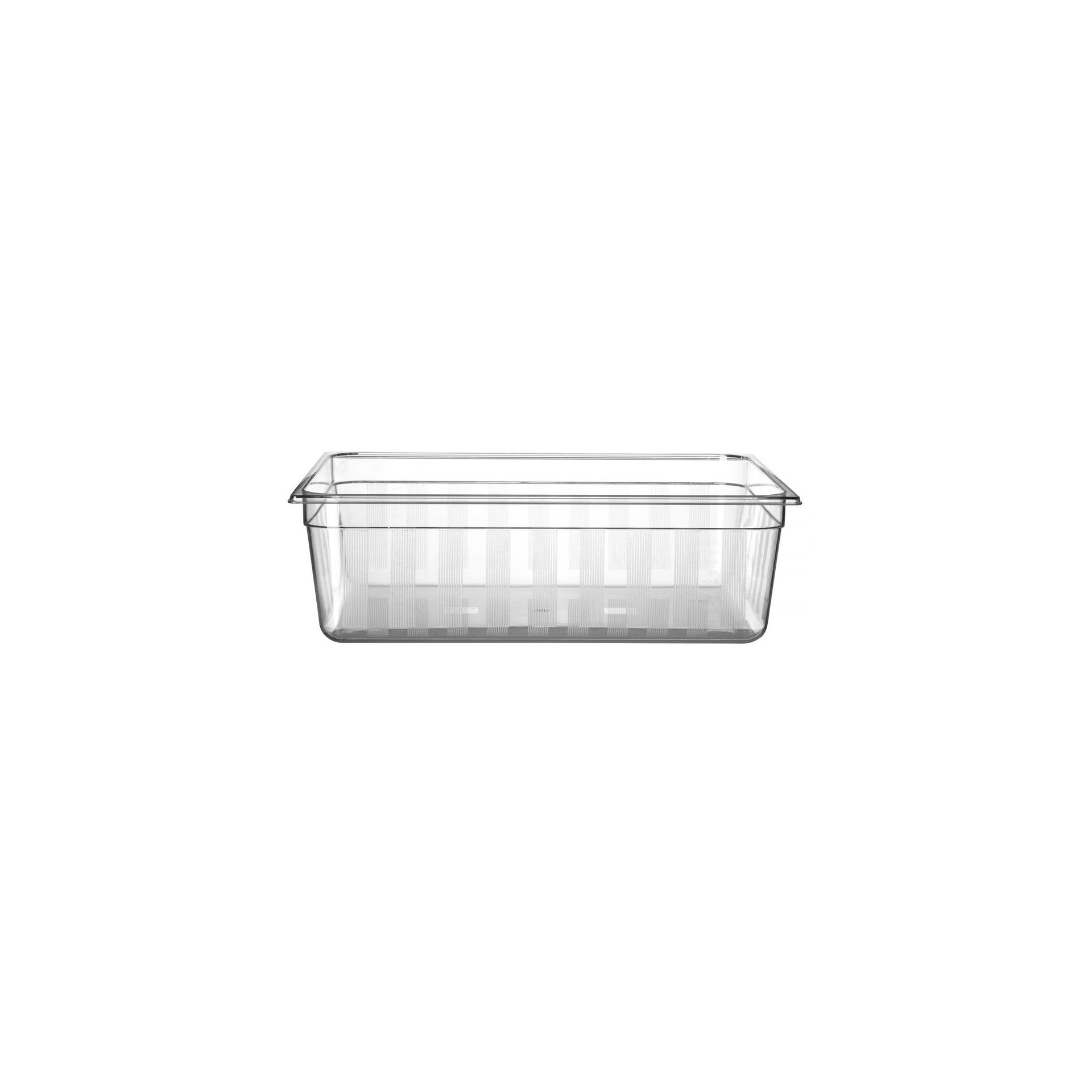 Gastronorm-Behälter 2/1, GN 2/1, 58L, Transparent, 650x530x(H)200mm Gastronorm-Behälter 2/1, GN 2/1, 58L, Transparent, 650x530x(H)200mm