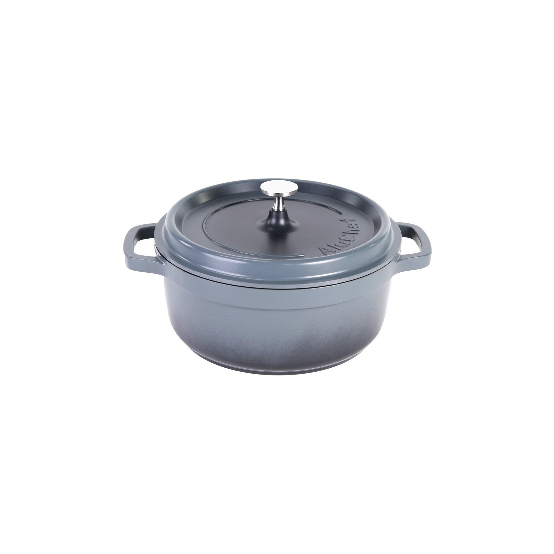 AluChef® Cocotte, rund 24 cm / grau