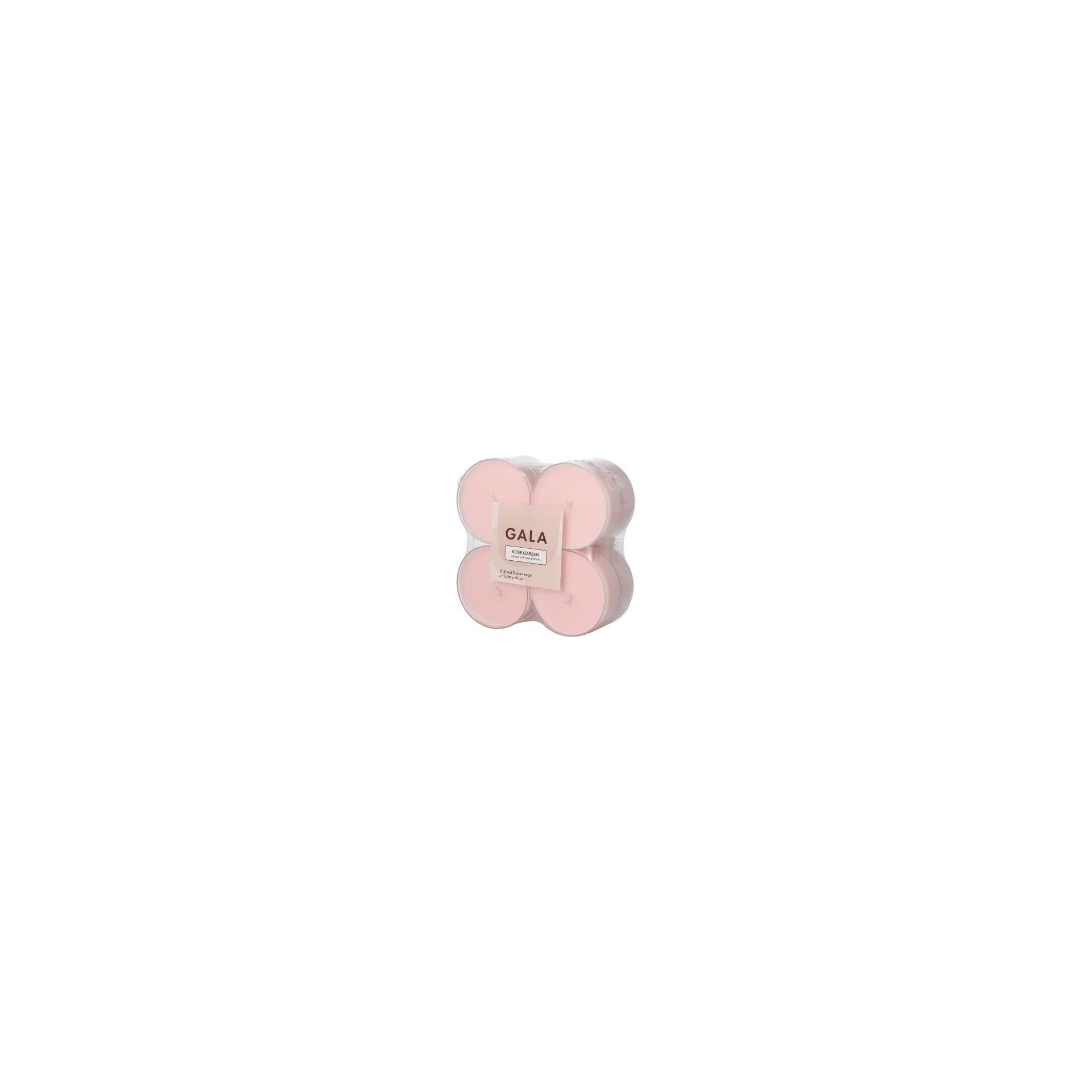 "GALA" Maxi Duftlichte Ø 59 mm · 24 mm rose - Rose Garden Polycarbonathülle
