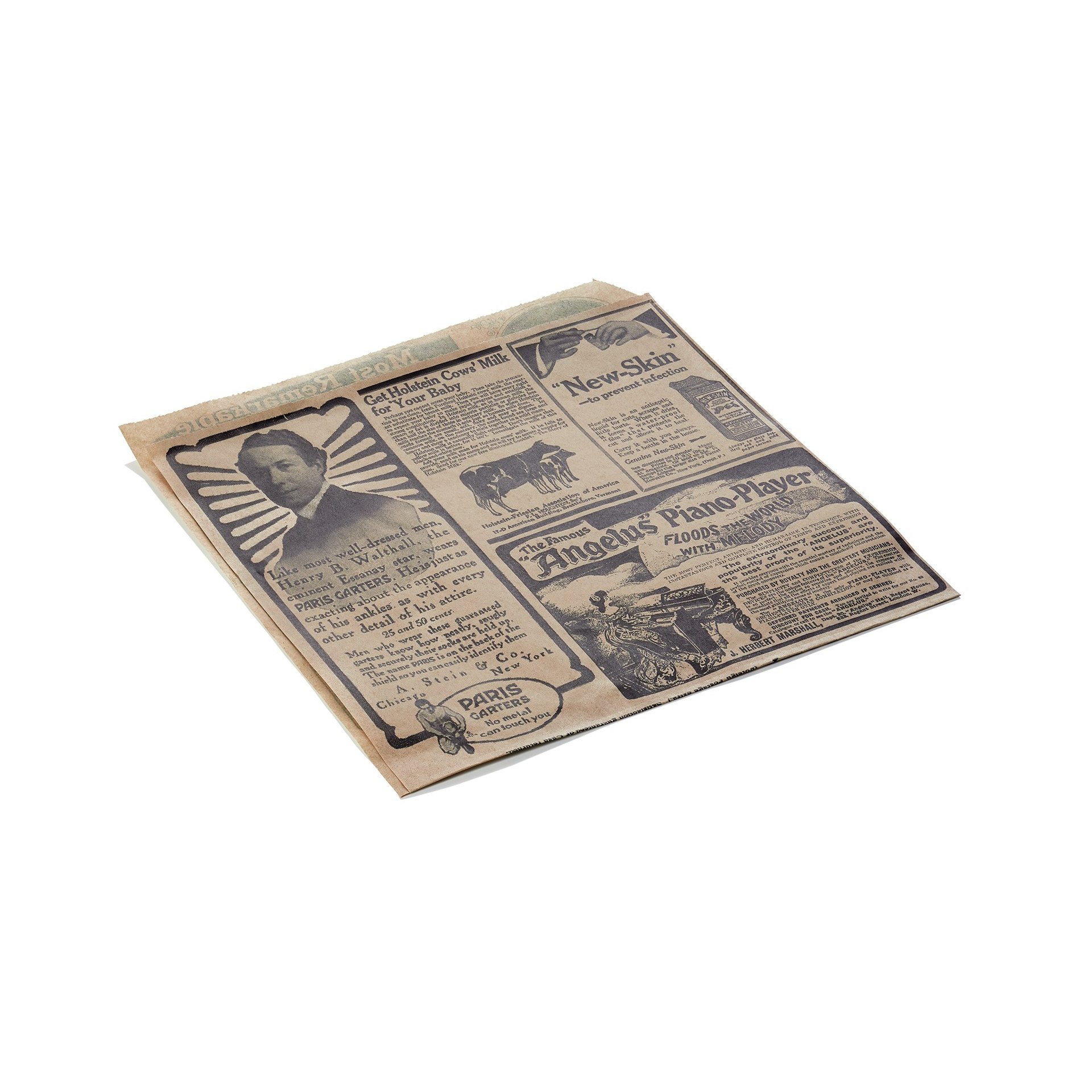 Takeawaytüte Times Brown Set WRAP & GO, 17 x 18 cm, Set á 1000 Stück, 2-seitig geöffnet, Fettpapier
