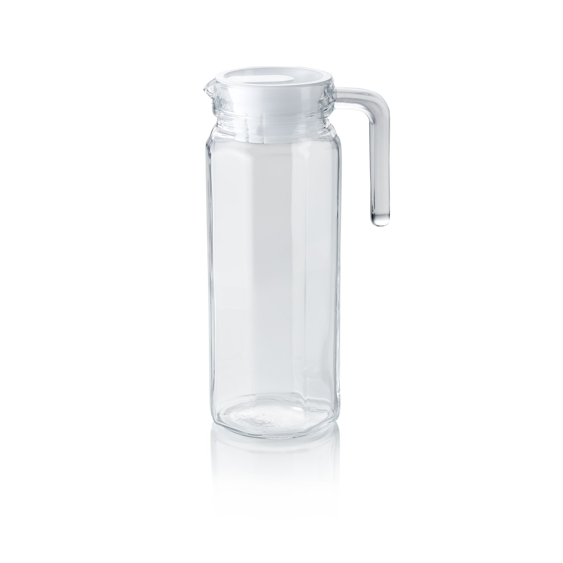 Krug mit Kunststoffdeckel, 1 ltr., Ø 8,3 cm, (H) 26 cm Krug mit Kunststoffdeckel, 1 ltr., Ø 8,3 cm, (H) 26 cm