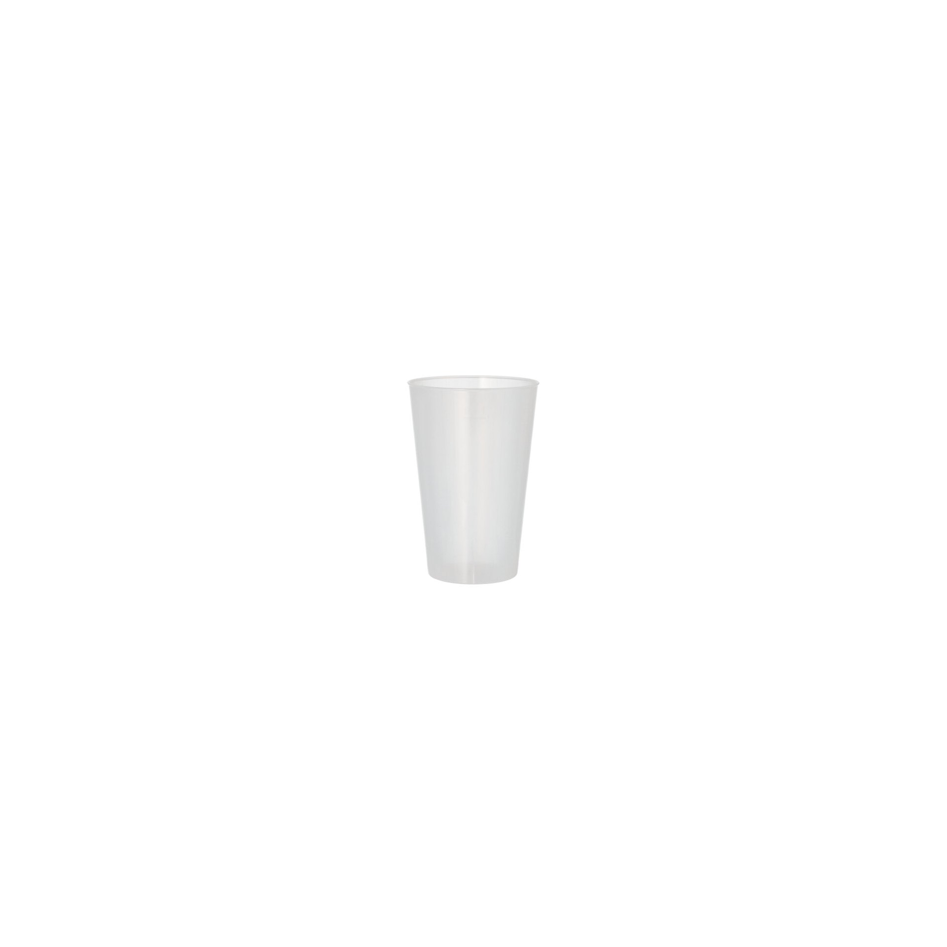 Mehrweg-Trinkbecher PP 0,4 l Ø 8,6 cm · 12,9 cm transluzent extra stabil