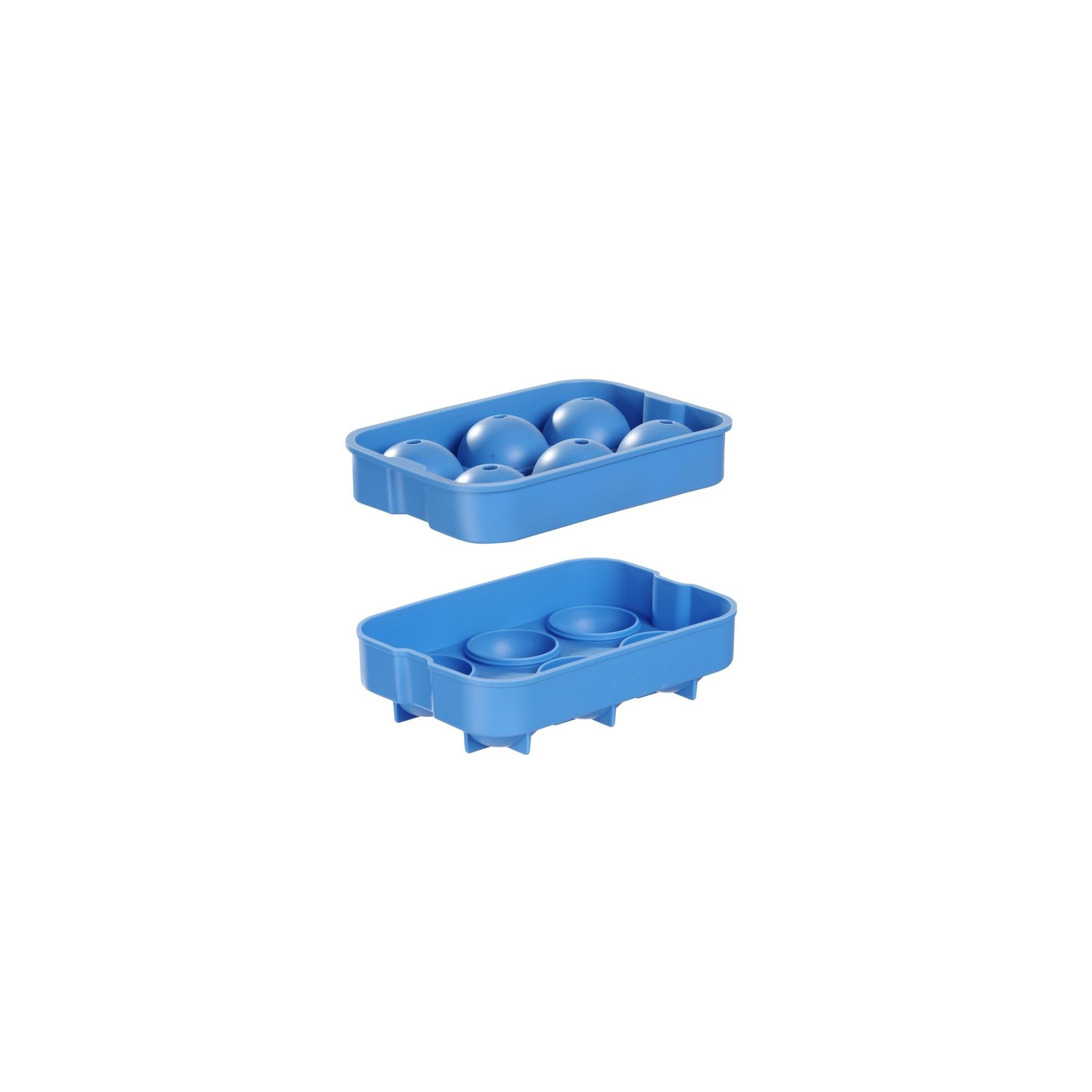 Eiswürfelform, kugelförmig, BarUp, Blau, 180x125x(H)50mm
