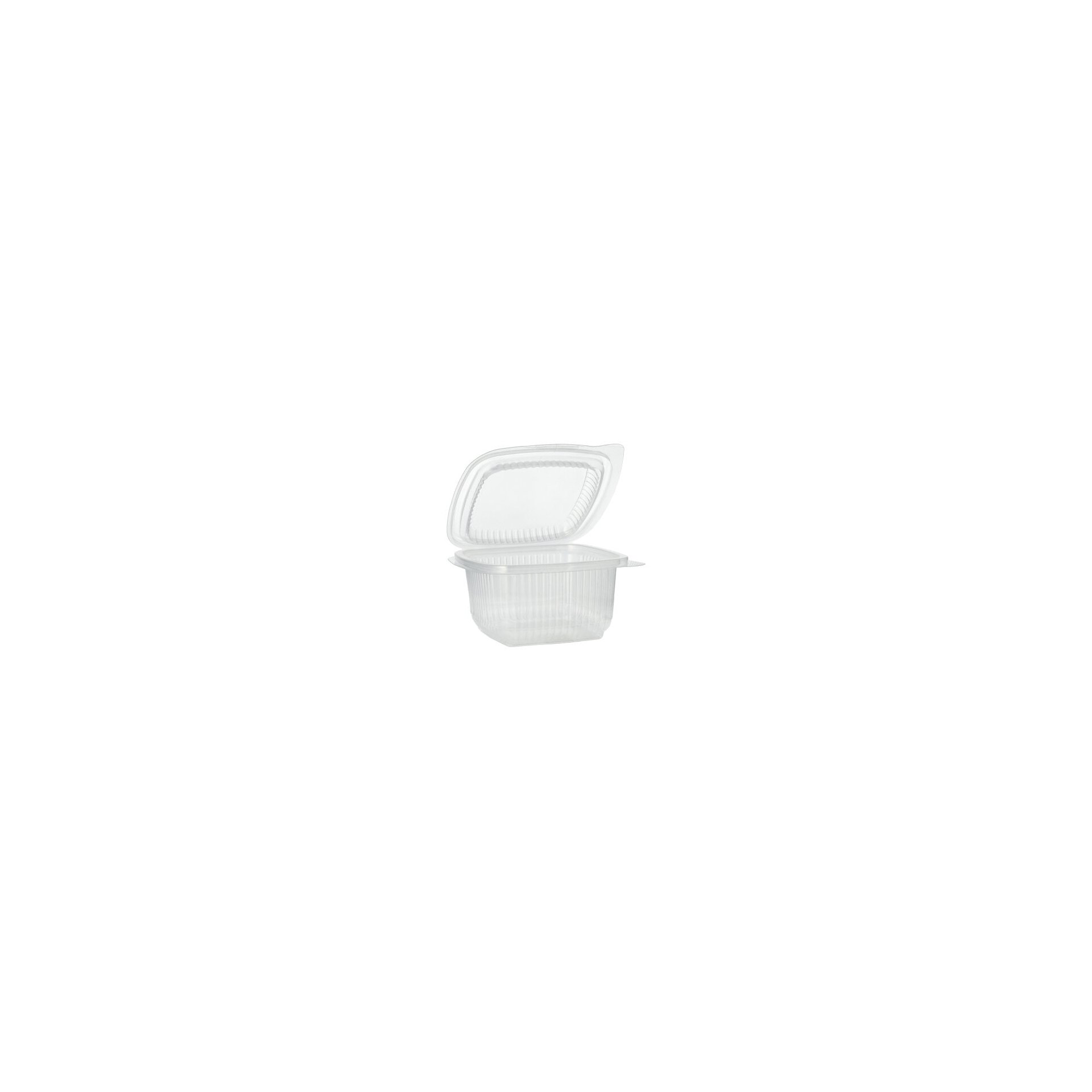 Verpackungsbecher mit Klappdeckeln, PP rechteckig 375 ml 6,2 cm x 11,5 cm x 12 cm transparent Verpackungsbecher mit Klappdeckeln, PP rechteckig 375 ml 6,2 cm x 11,5 cm x 12 cm transparent
