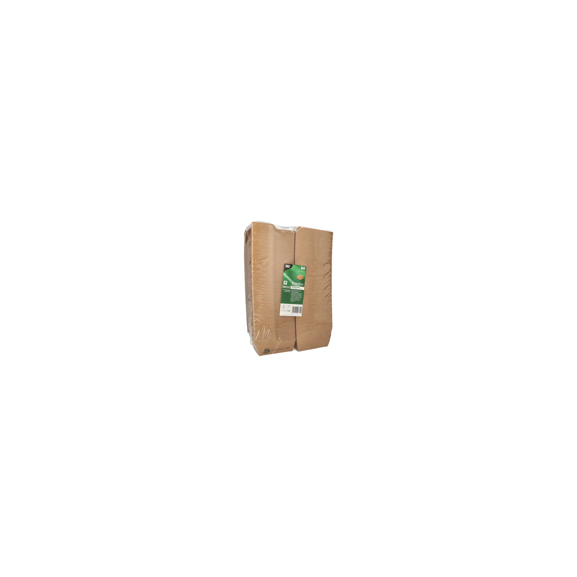 Burgerboxen, Pappe 7,8 cm x 9 cm x 9 cm braun "100% Fair"