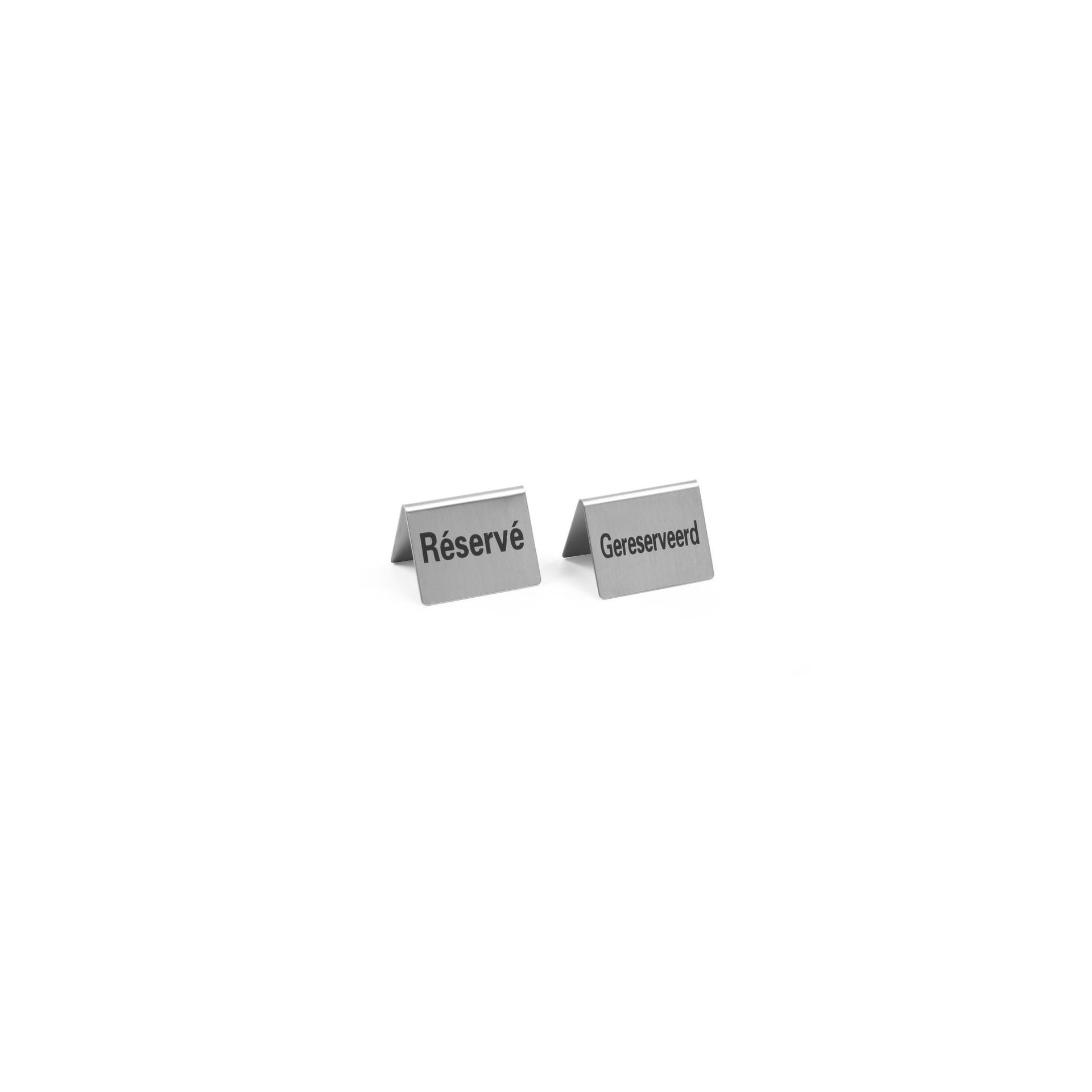 Tischschild Reserviert Gereserveerd / Reservé, 50x35x(H)40mm Tischschild Reserviert Gereserveerd, 50x35x(H)40mm