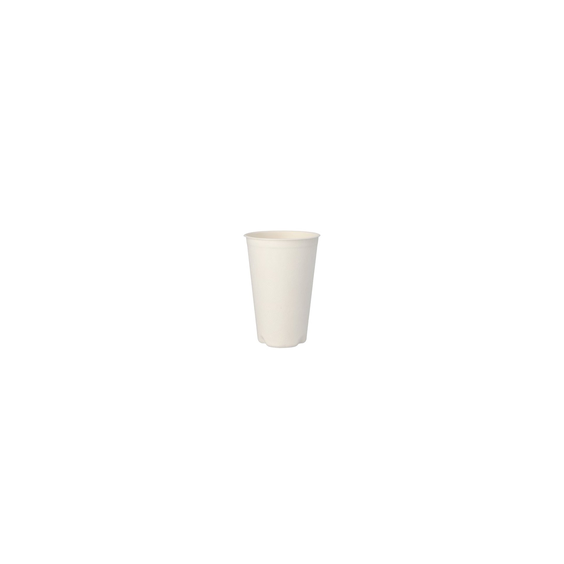 Trinkbecher Zuckerrohr "pure" 0,4 l Ø 9 cm · 13 cm weiss für Heißgetränke