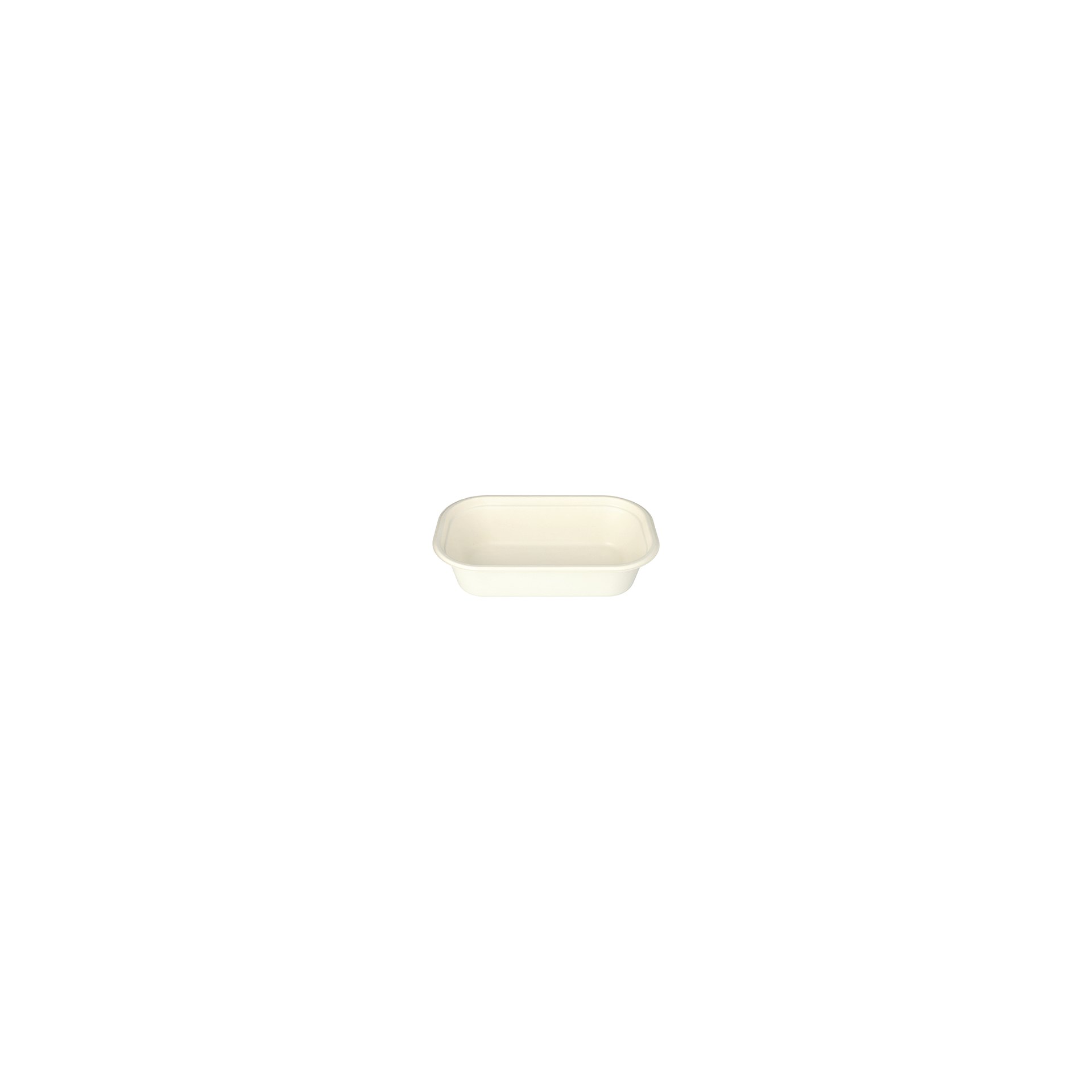 Gastronorm-Behälter GN 1/4 Zuckerrohr, PLA beschichtet eckig 1,8 l 6,5 cm x 26,5 cm x 16,2 cm weiss