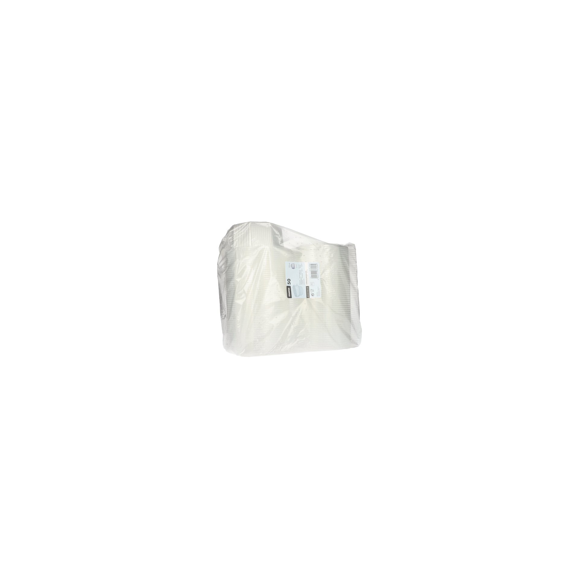 Verpackungsbecher mit Klappdeckeln, PP 8-eckig 750 ml 6,1 cm x 13 cm x 13 cm transparent