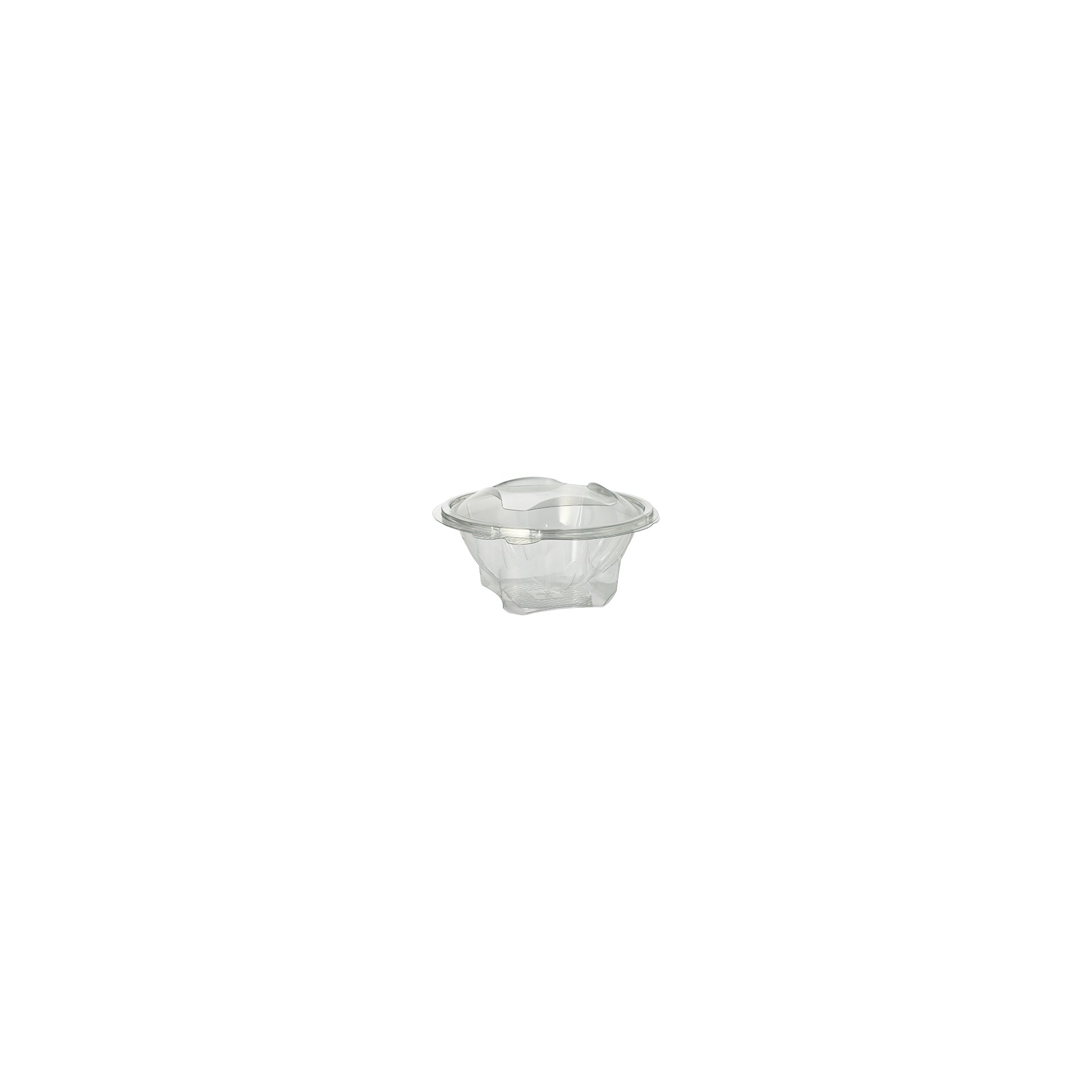 Feinkost- und Salatschalen mit Klappdeckel, R-PET rund 750 ml Ø 17,4 cm · 7,3 cm glasklar Feinkost- und Salatschalen mit Klappdeckel, R-PET rund 750 ml Ø 17,4 cm · 7,3 cm glasklar
