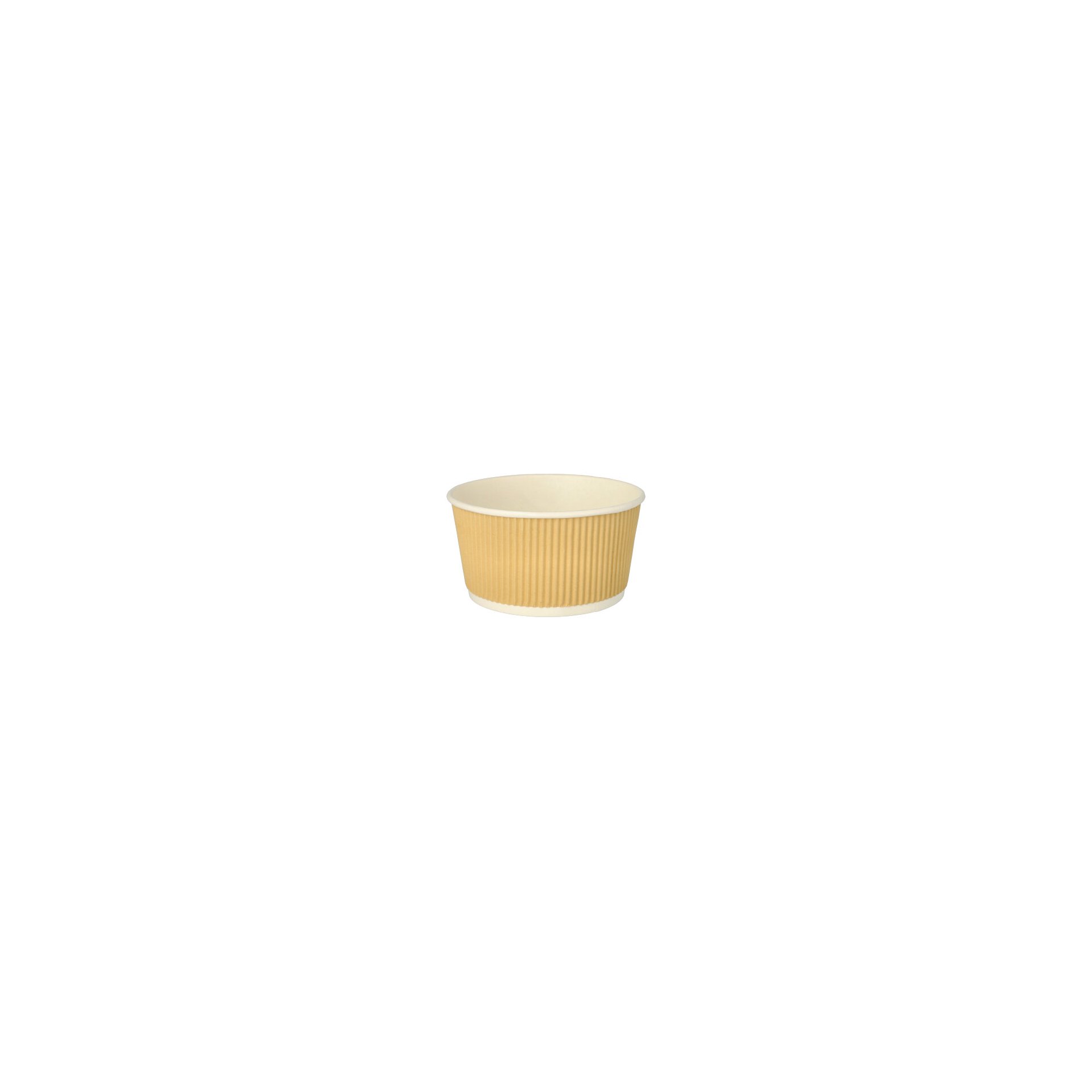 Suppenbecher, Pappe rund 720 ml Ø 13,5 cm · 7,3 cm braun/weiss Ripple Wall