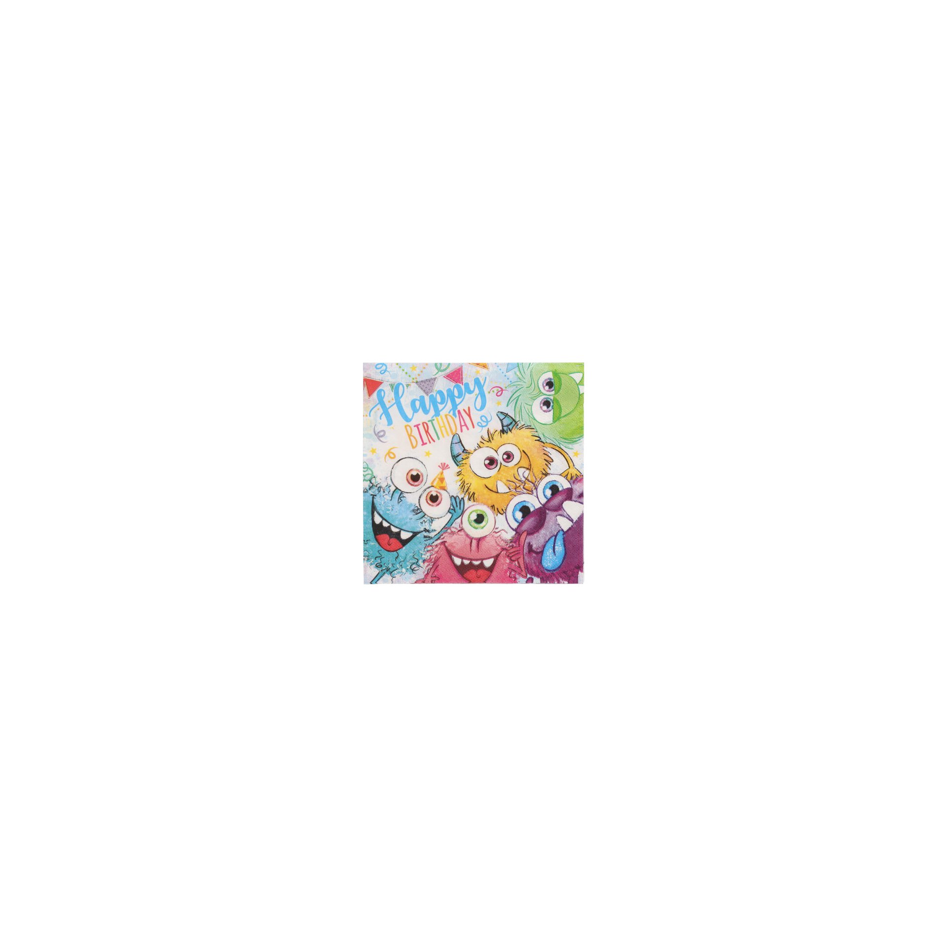 Servietten, 3-lagig 1/4-Falz 33 cm x 33 cm "Funny Monsters" Servietten, 3-lagig 1/4-Falz 33 cm x 33 cm "Funny Monsters"