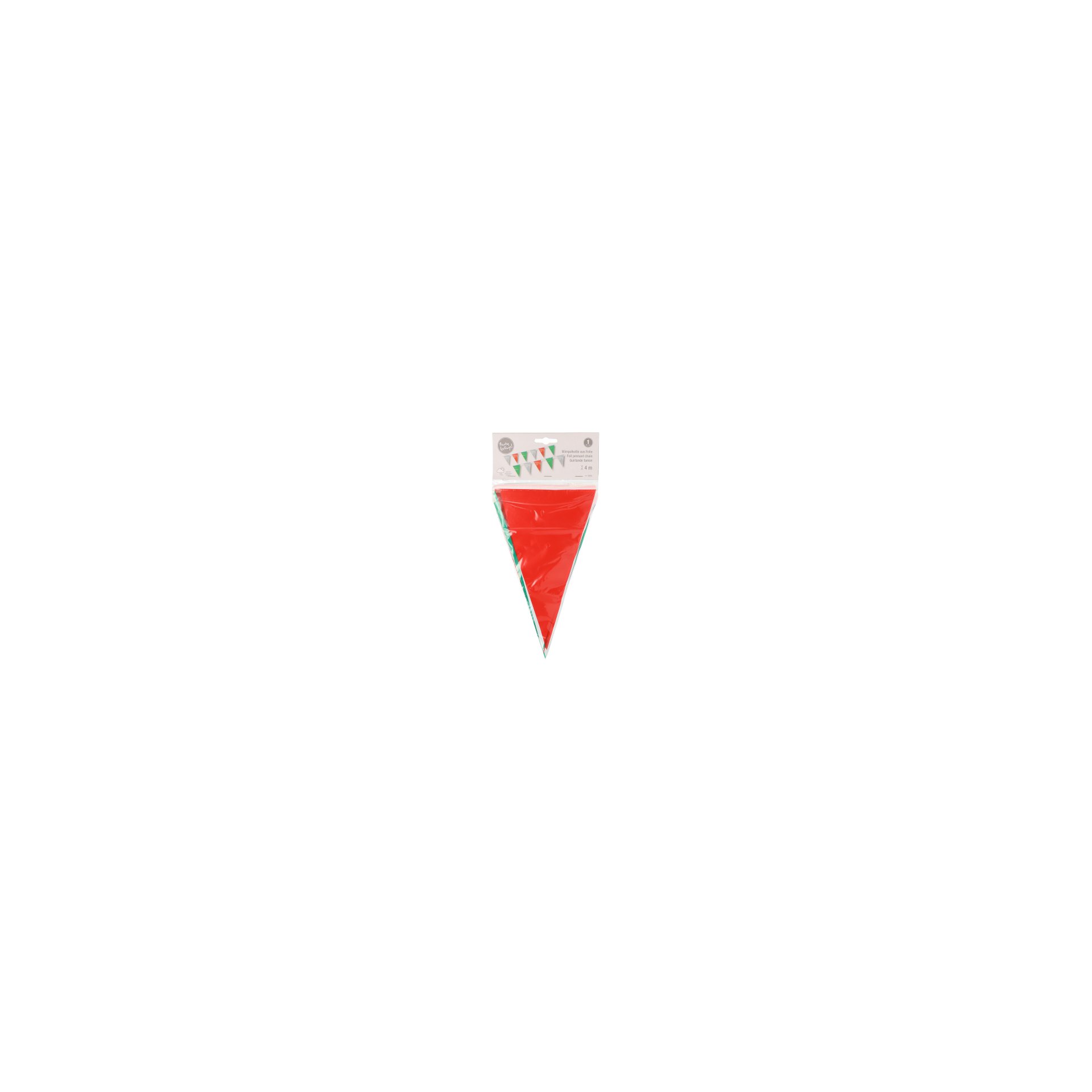 Wimpelkette, Folie 4 m grün/weiss/rot wetterfest