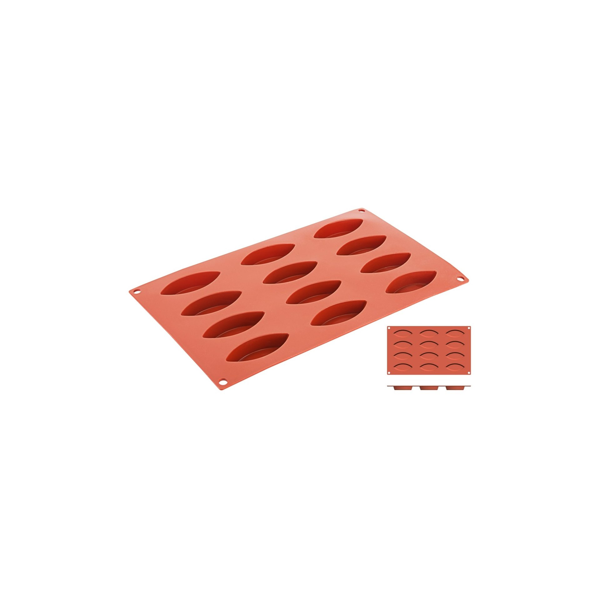 Silikon-Backmatte, SCHIFFCHEN mit 12 Formen Silikon-Backmatte, SCHIFFCHEN mit 12 Formen