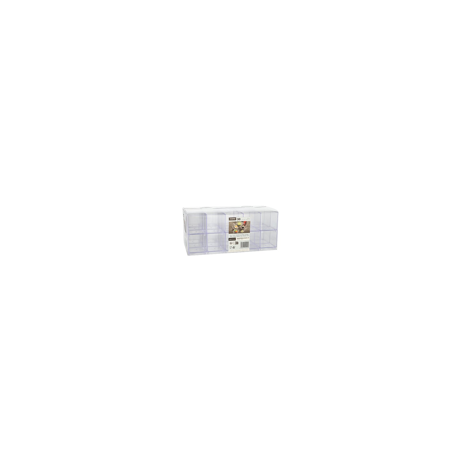 Fingerfood - Schalen, PS eckig 55 ml 4,7 cm x 4,2 cm x 4,2 cm glasklar